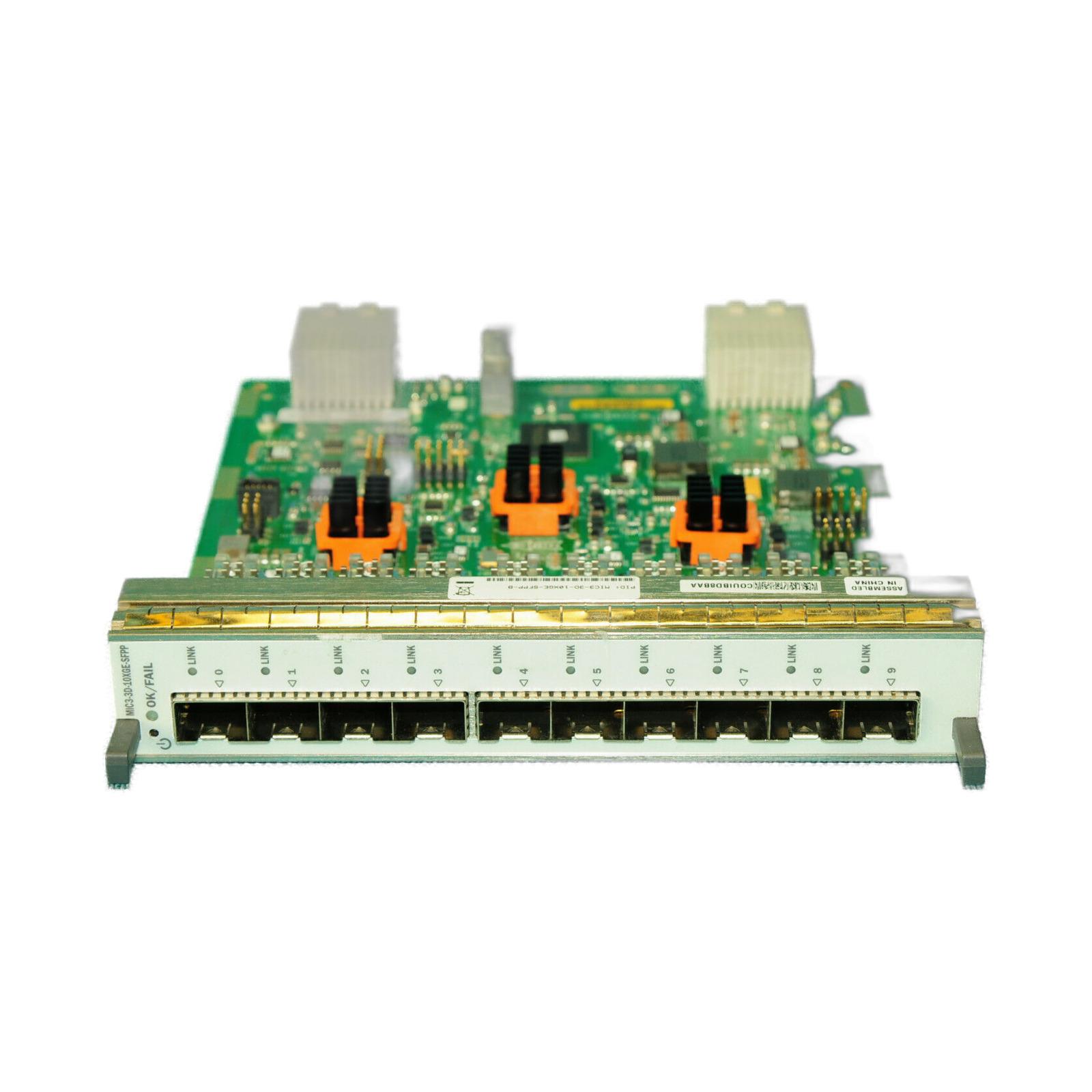 Juniper MIC3-3D-10XGE-SFPP MIC with 10x10GE SFP+ interface, Optics sold separately.