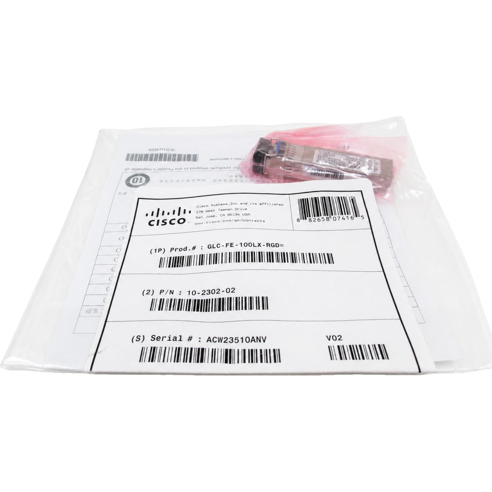 Cisco GLC-FE-100LX-RGD Cisco 100MBPS SINGLE MODE RUGGED SFP