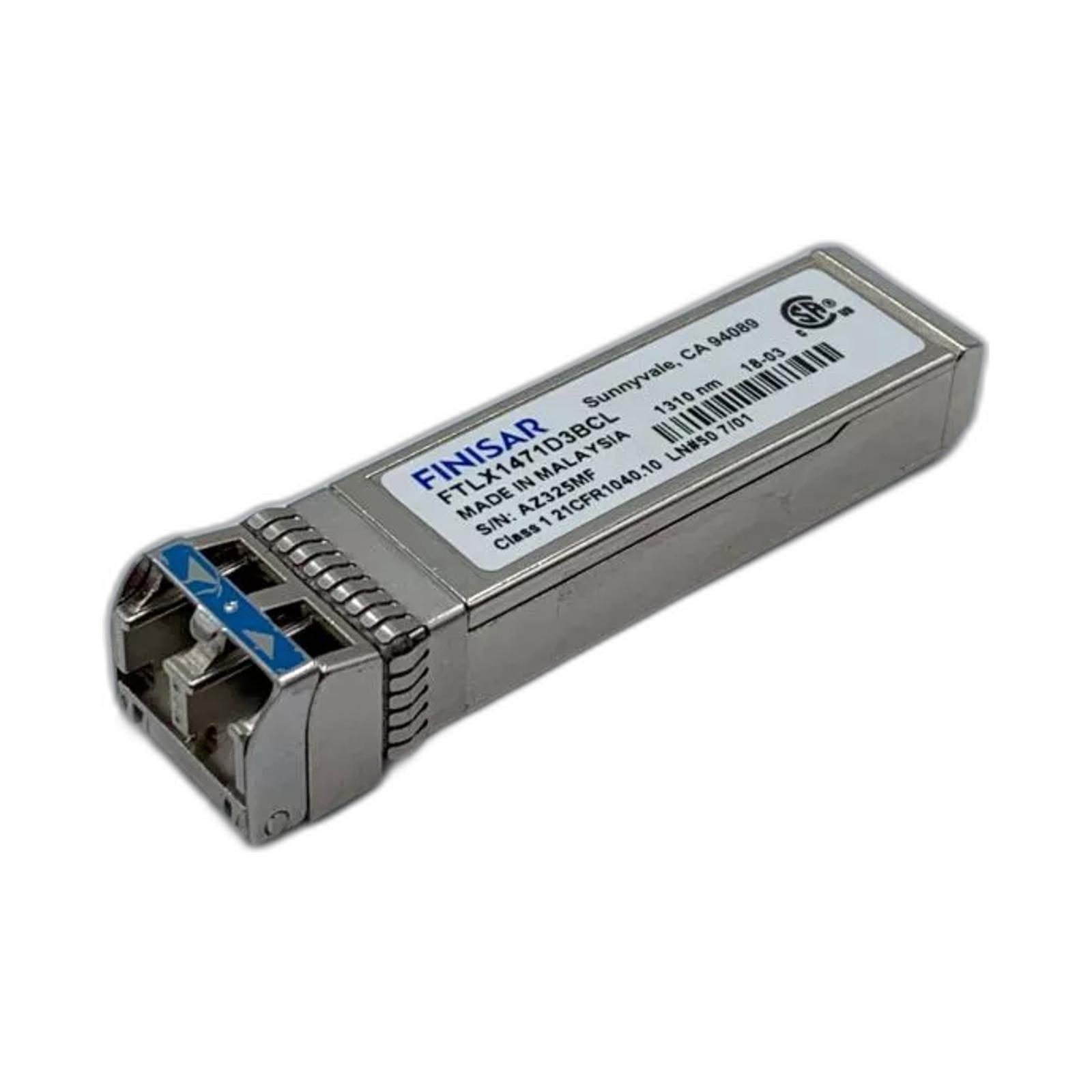 Finisar FTLX1471D3BCL SFP+ transceiver module 10 GigE 10GBase-LR 10GBase-LW LC single-mode up to 10 km 1310 nm