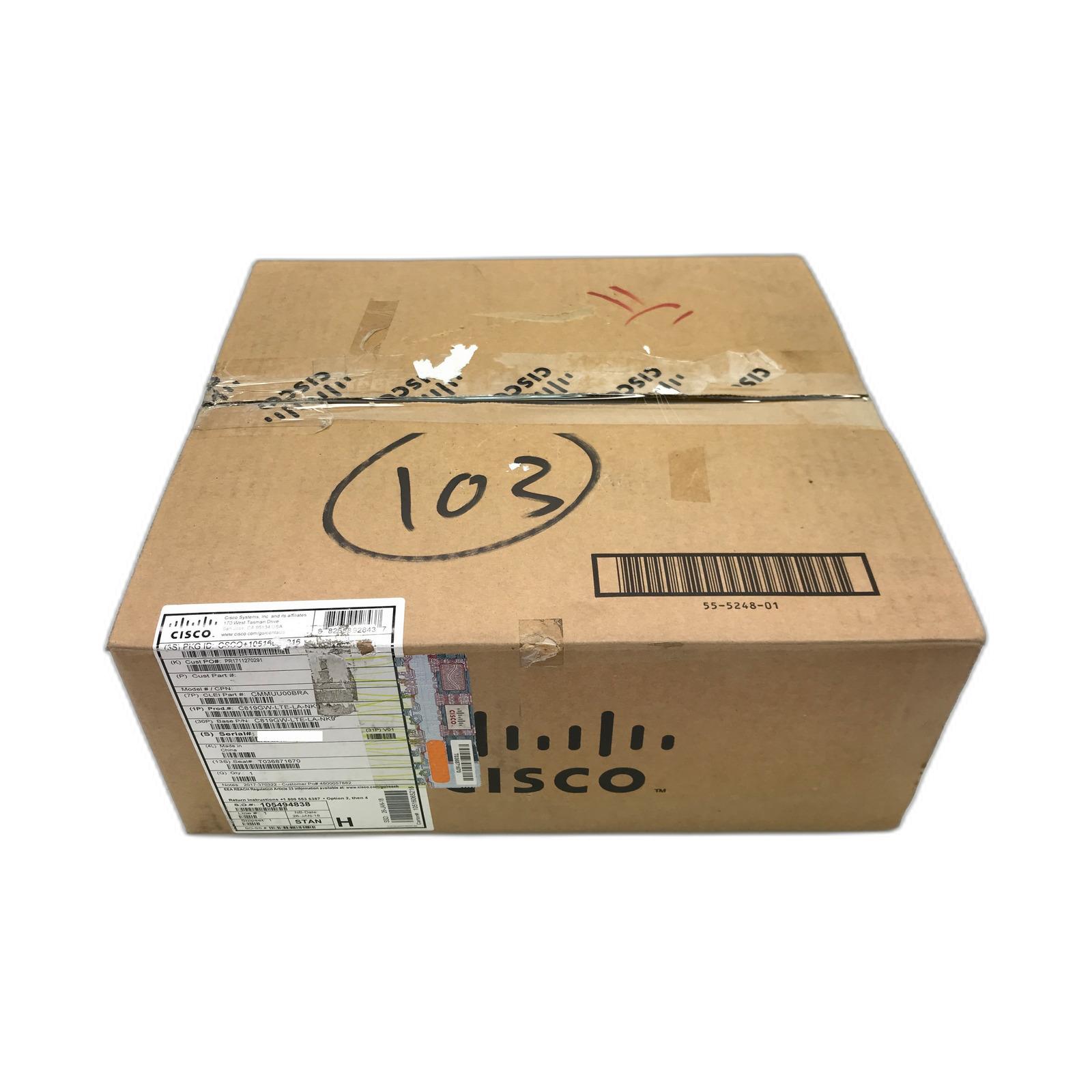 Cisco C819GW-LTE-LA-NK9 Cisco C819GW-LTE-LA-NK9 819 Non-Hardened 4G LTE 2.5 Machine-toMachine Integrated Services Routers with Wi-Fi for Asia, Australia, and Selected Latin America Regions