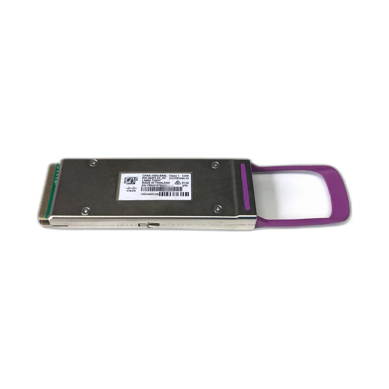 Cisco CPAK-100G-ER4L CPAK transceiver module 100 Gigabit Ethernet 100GBase-ER4Lite SC/PC single-mode up to 25 km 1310 nm