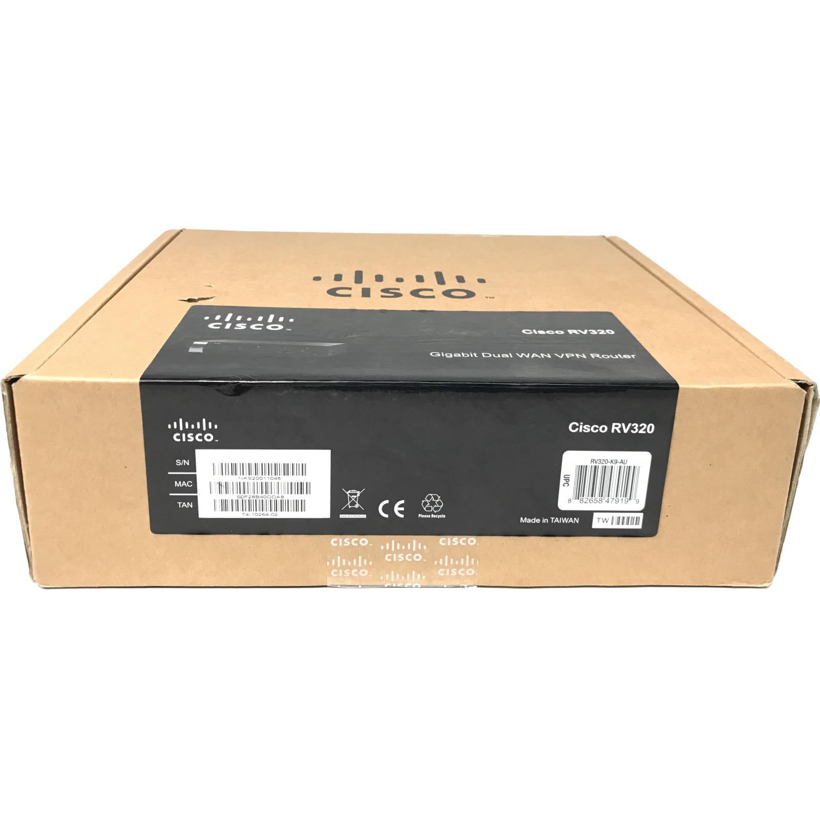 Cisco RV320-K9-AU Cisco RV320-K9-AU RV320 Dual WAN VPN Router. Australia