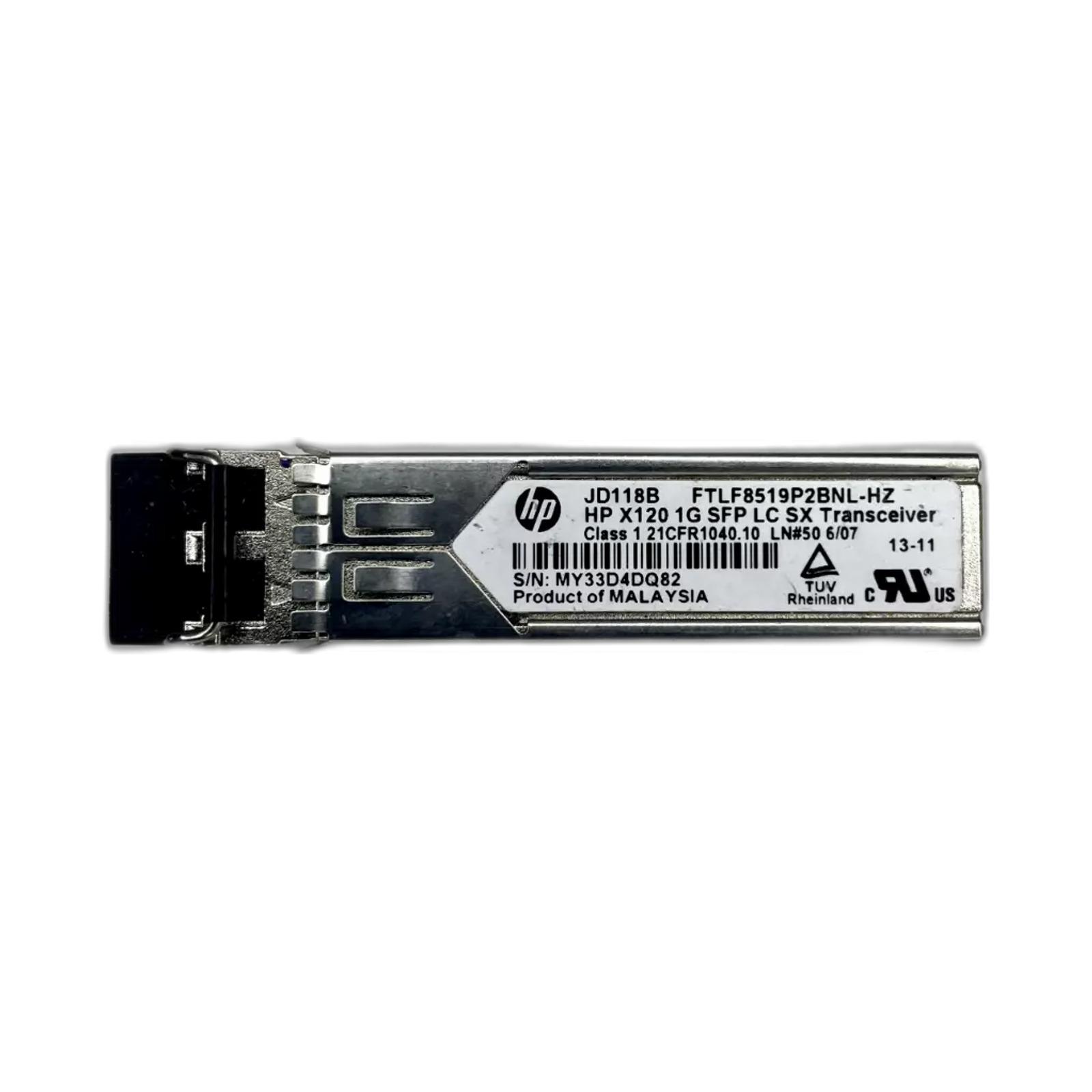 HP JD118BB HPE X120 1G SFP LC SX Transceiver
