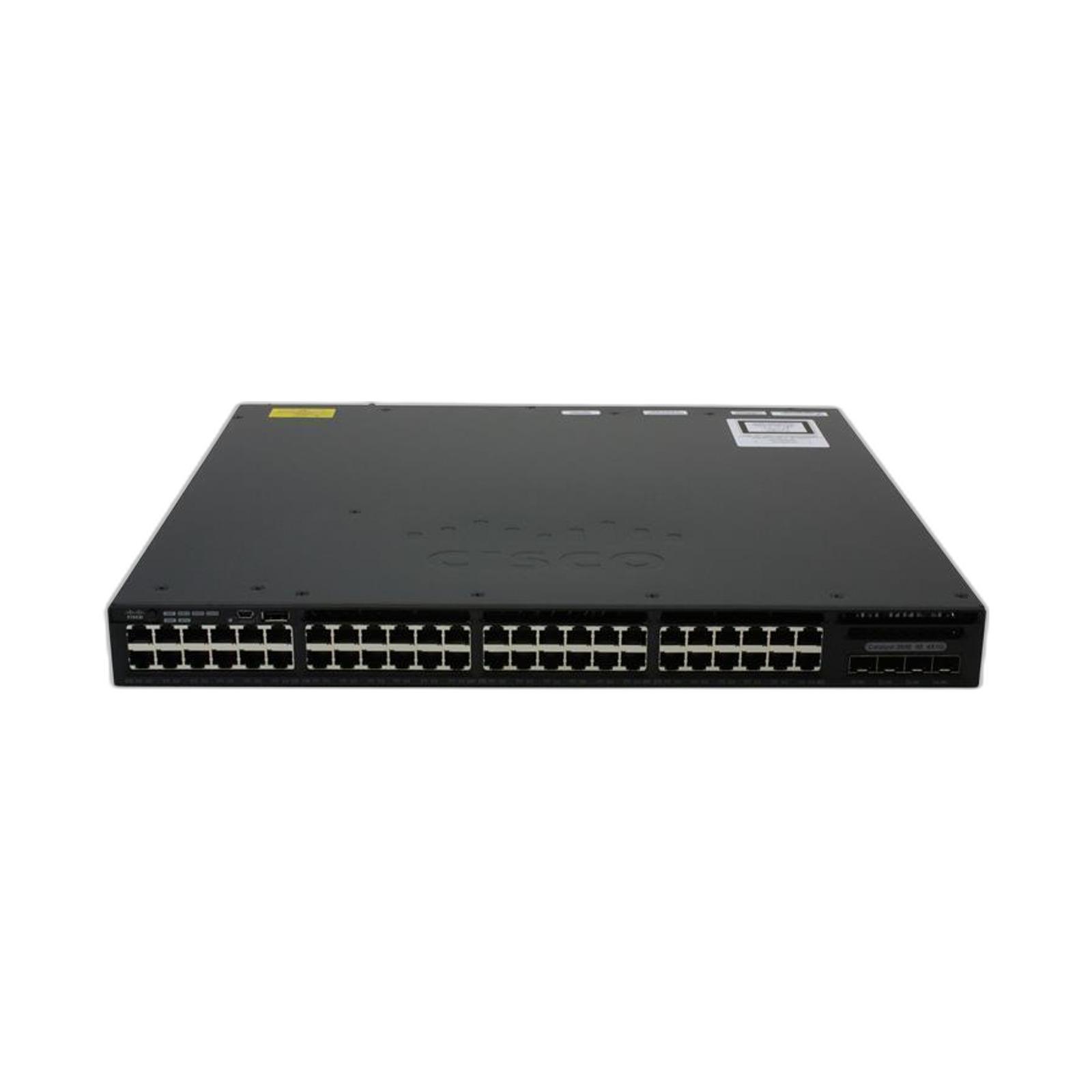 Cisco WS-C3650-48PQ-L Cisco Catalyst 3650 48 Port PoE 4x10G Uplink LAN Base