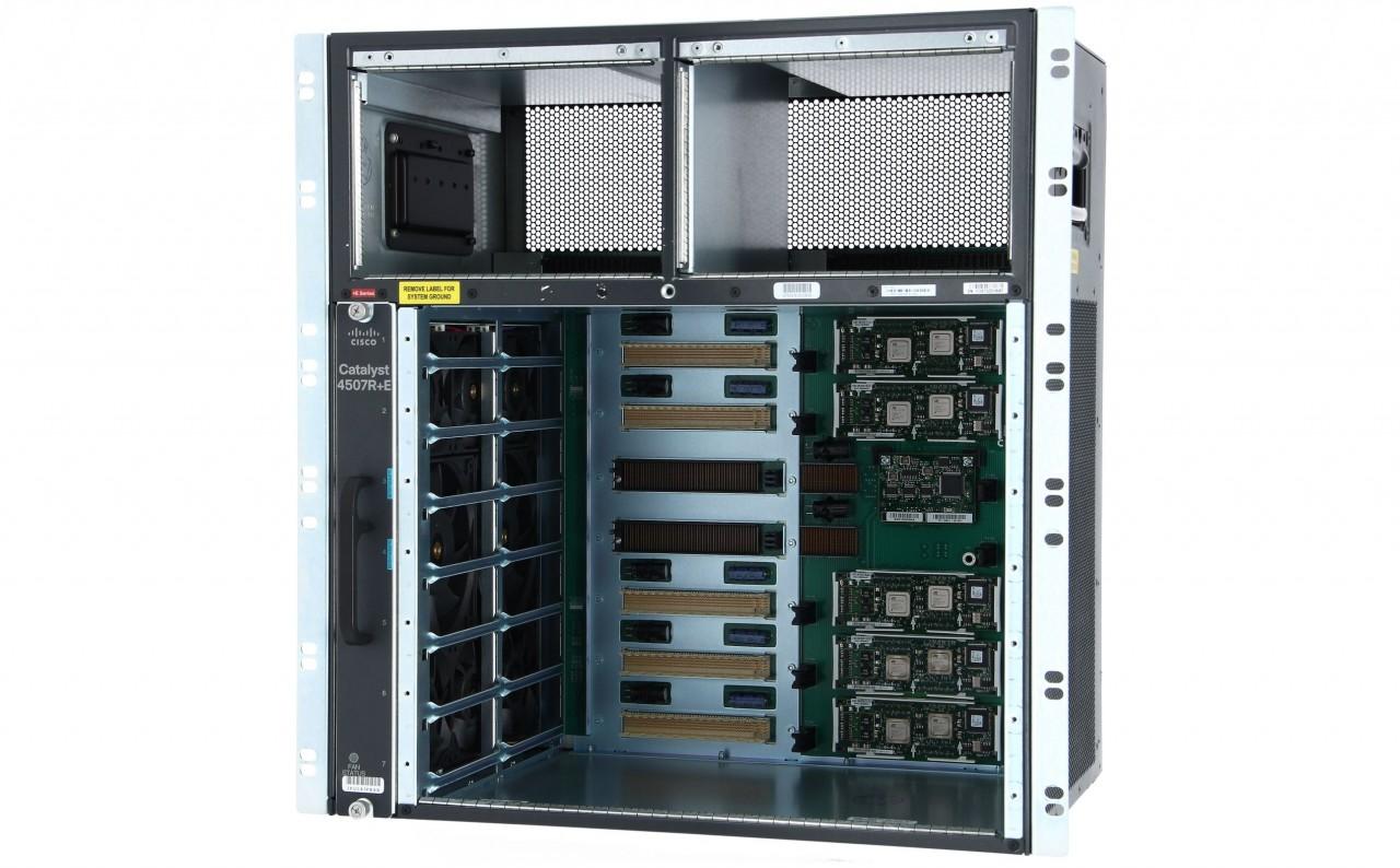 Cisco WS-C4507R+E Catalyst4500E 7 slot chassis for 48Gbps/slot, fan, no ps