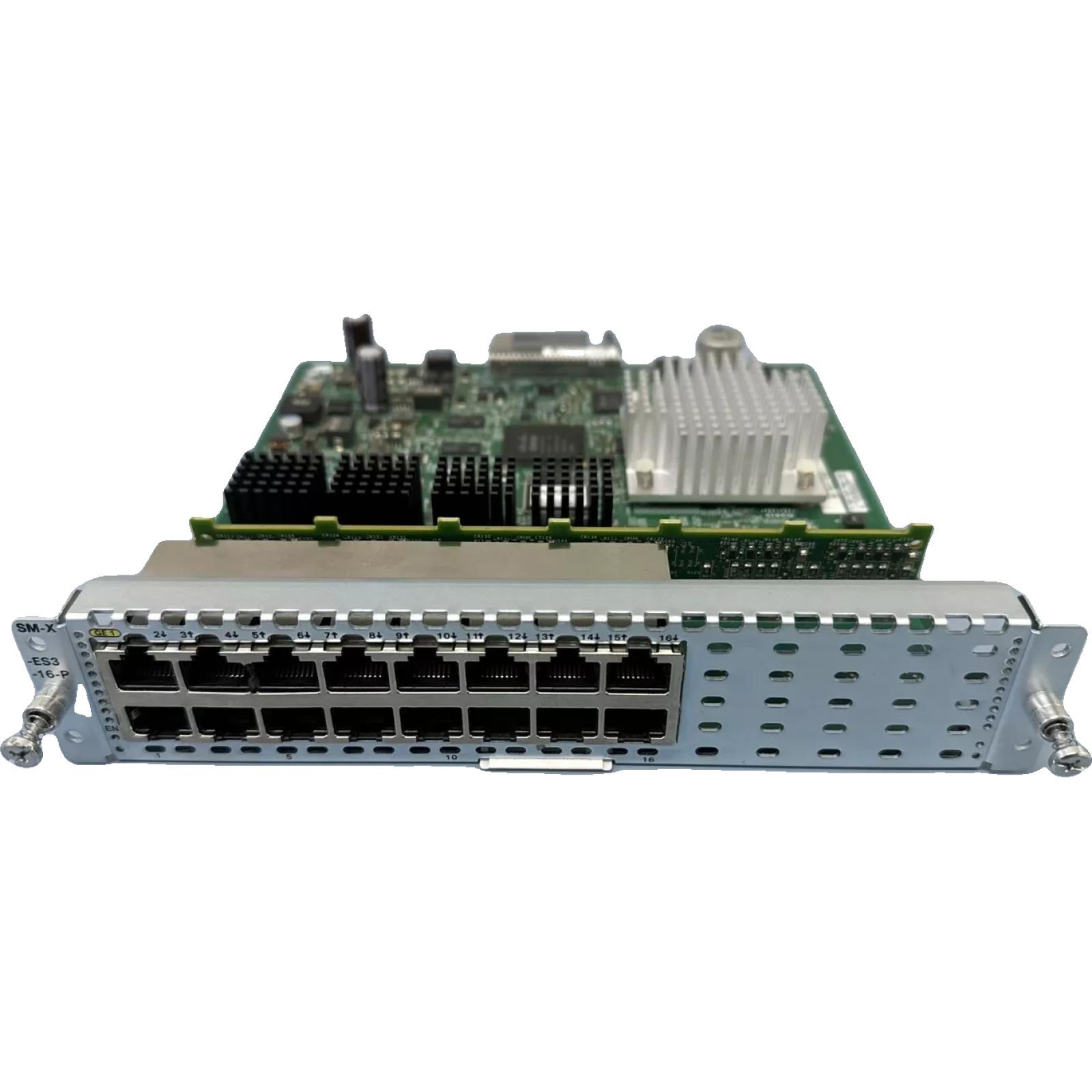Cisco SM-X-ES3-16-P SM-X EtherSwitch, L2/L3, SM, 16 GE, POE+