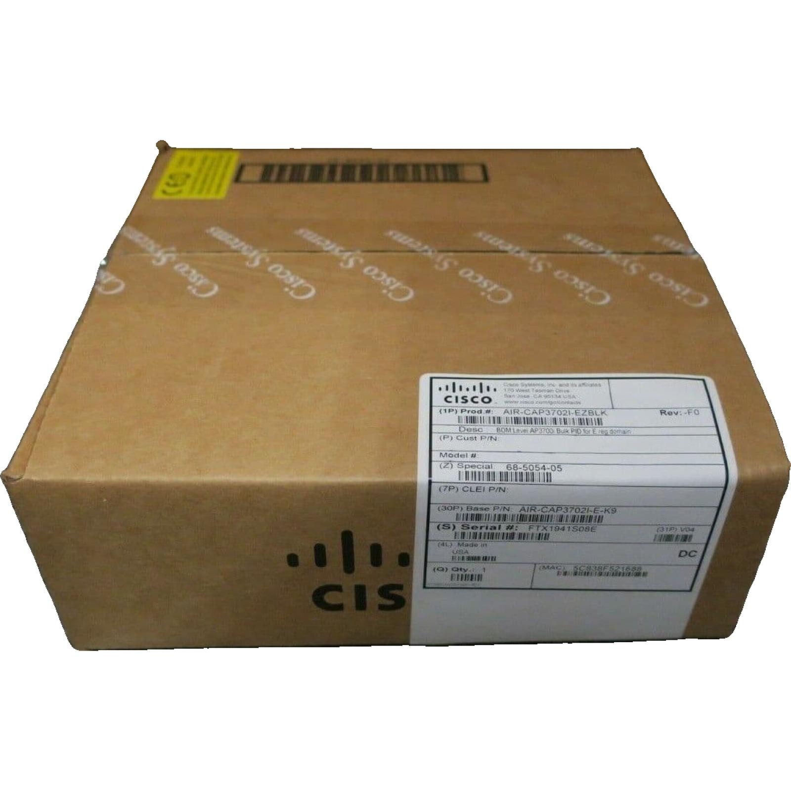 Cisco AIR-CAP3702I-E-K9 802.11ac Ctrlr AP 4x4:3SS w/CleanAir; Int Ant; E Reg Domain