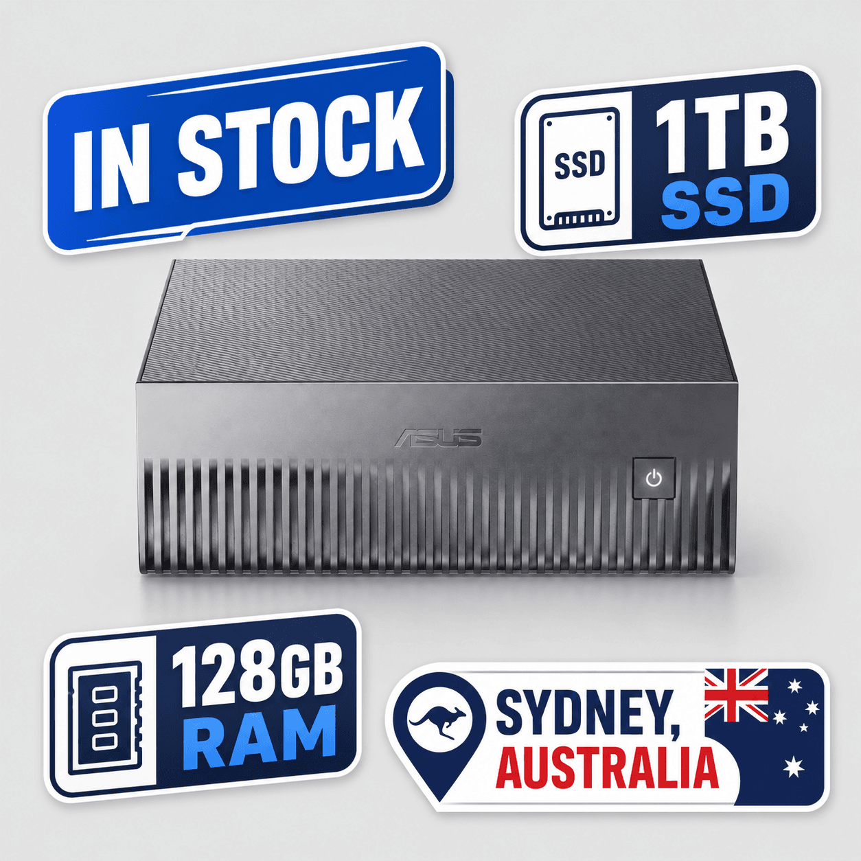 ASUS GX10-GG0013BN ASUS Ascent GX10 AI Supercomputer, NVIDIA Blackwell GPU, 128 GB LPDDR5x Coherent Unified System Memory, 1TB SSD, DGX Spark