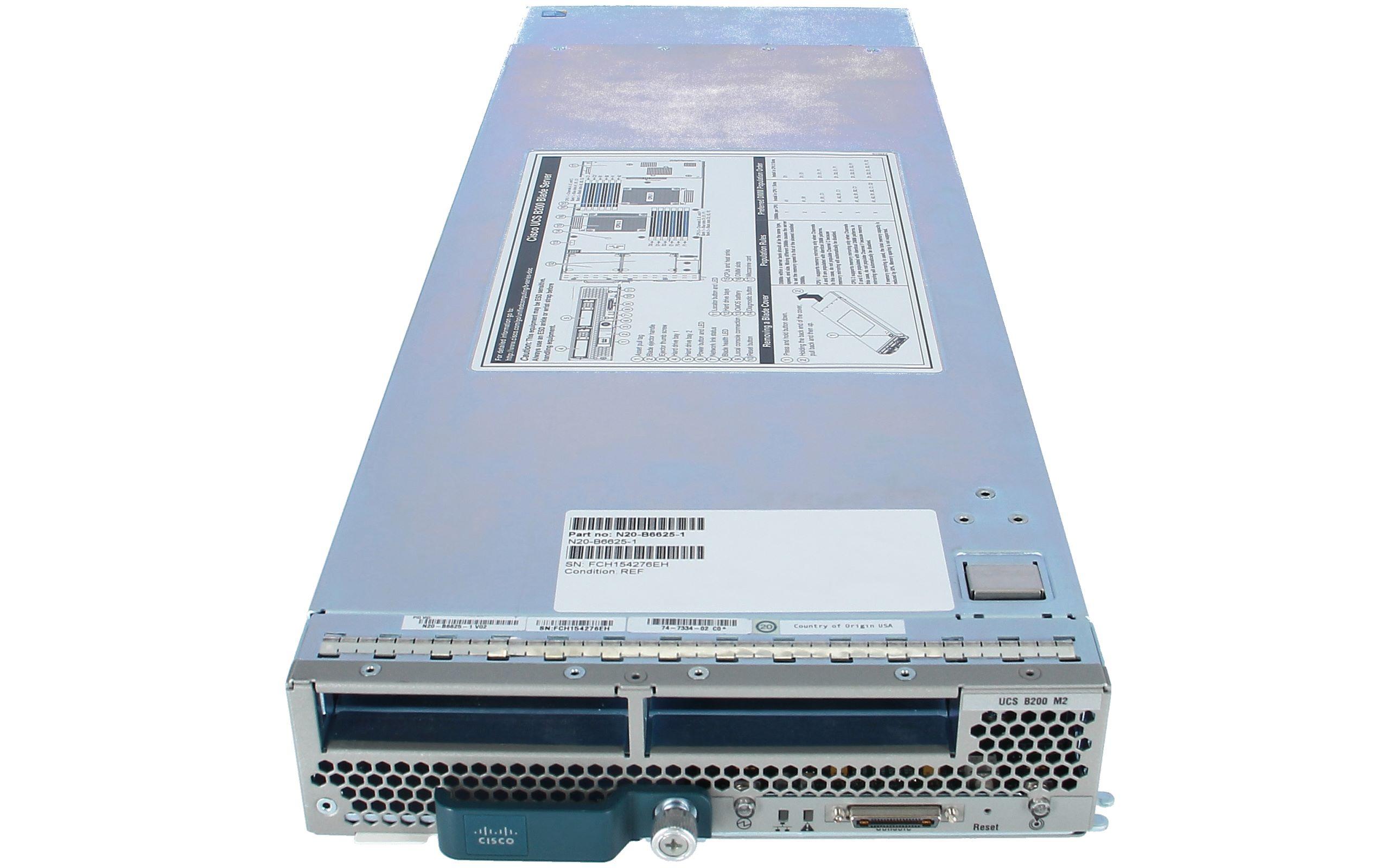 Cisco N20-B6625-1 UCS B200 M2 Blade Server w/o CPU, memory, HDD