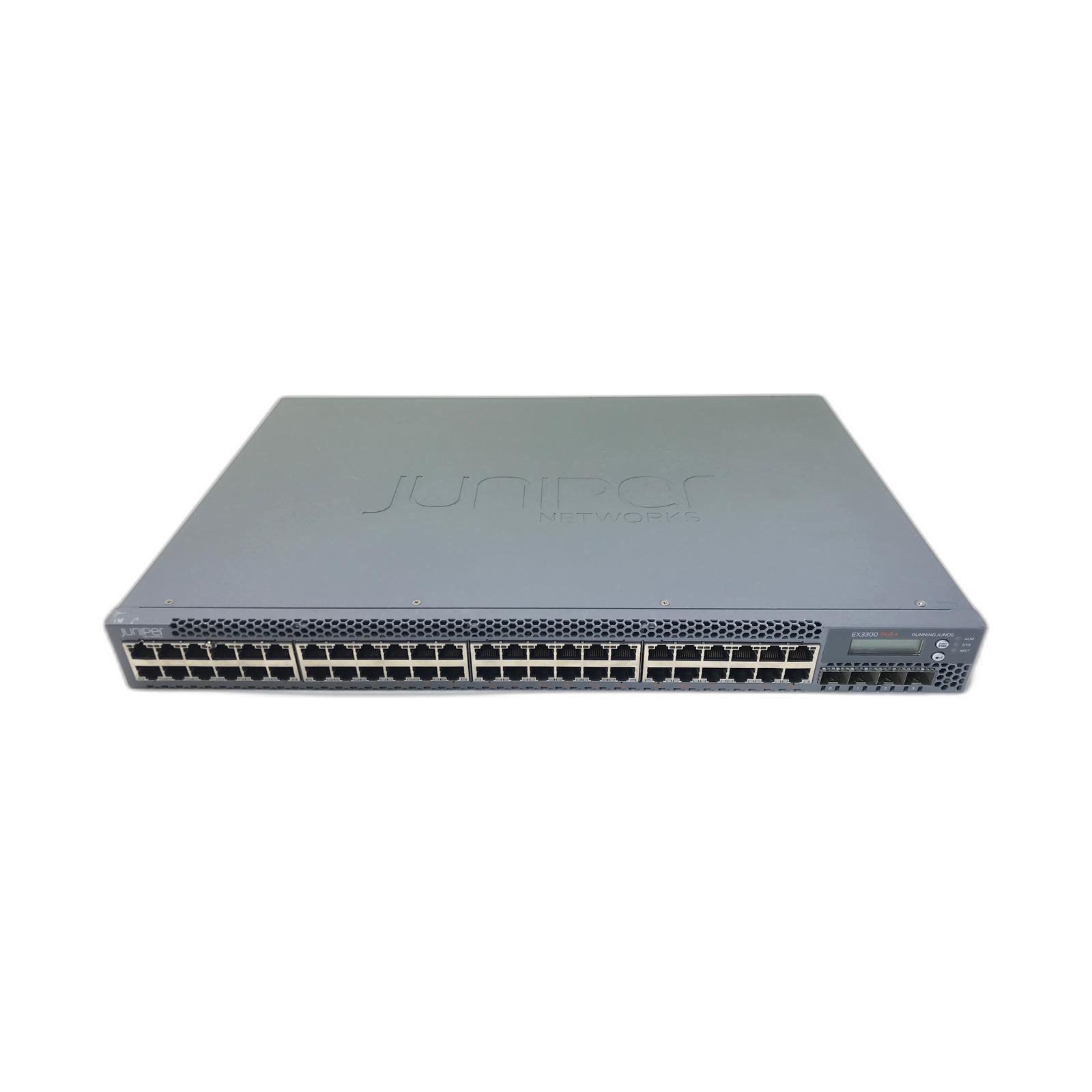 Juniper EX3300-48P EX3300, 48-port 10/100/1000BaseT (48-ports PoE+) with 4 SFP+ 1/10G uplink