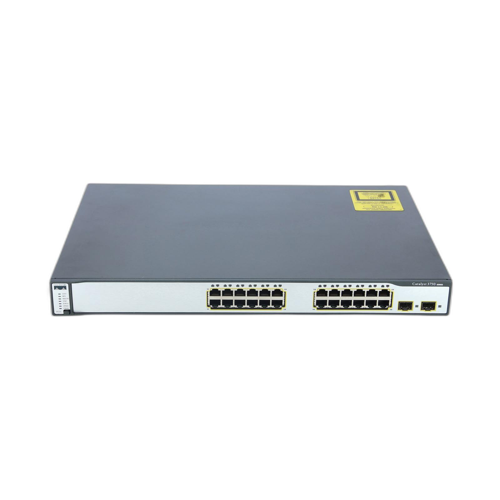 Cisco WS-C3750-24TS-S Catalyst 3750 24 10/100 + 2 SFP Standard Multilayer Image