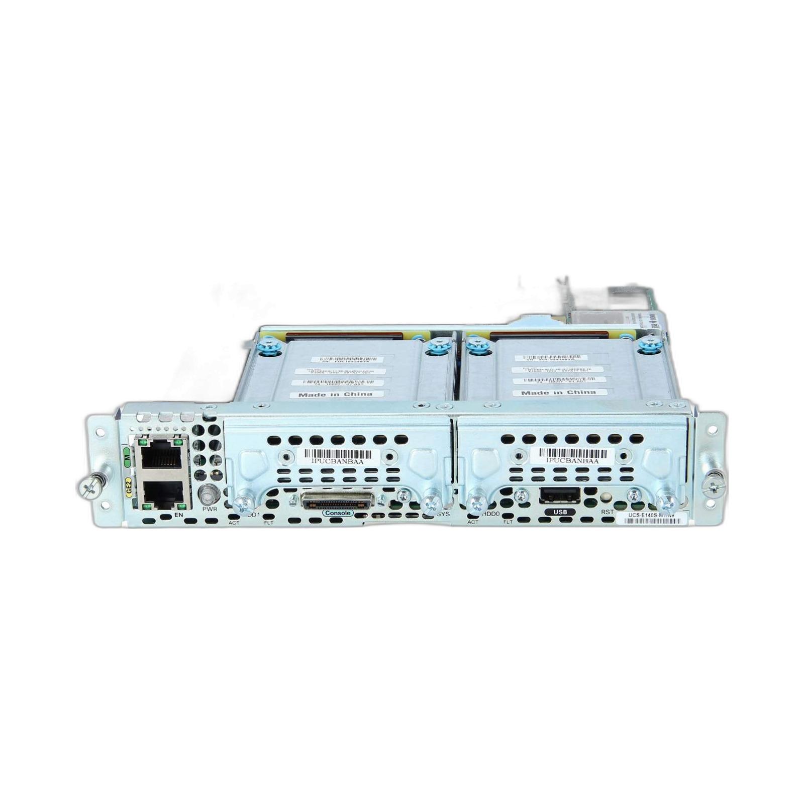 Cisco UCS-E140S-M1/K9 UCS-E, SingleWide, 4Cor CPU, 2x8G SD, 2x8GB UDIMM, 2 x E100S-HDD-SATAKIT
