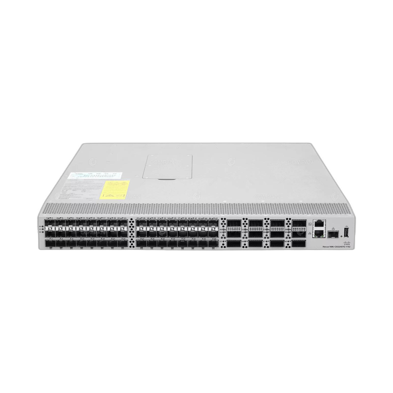Cisco N9K-C93240YC-FX2 Cisco Nexus 9300 with 48p 10/25G SFP+ and 12p 100G QSFP28