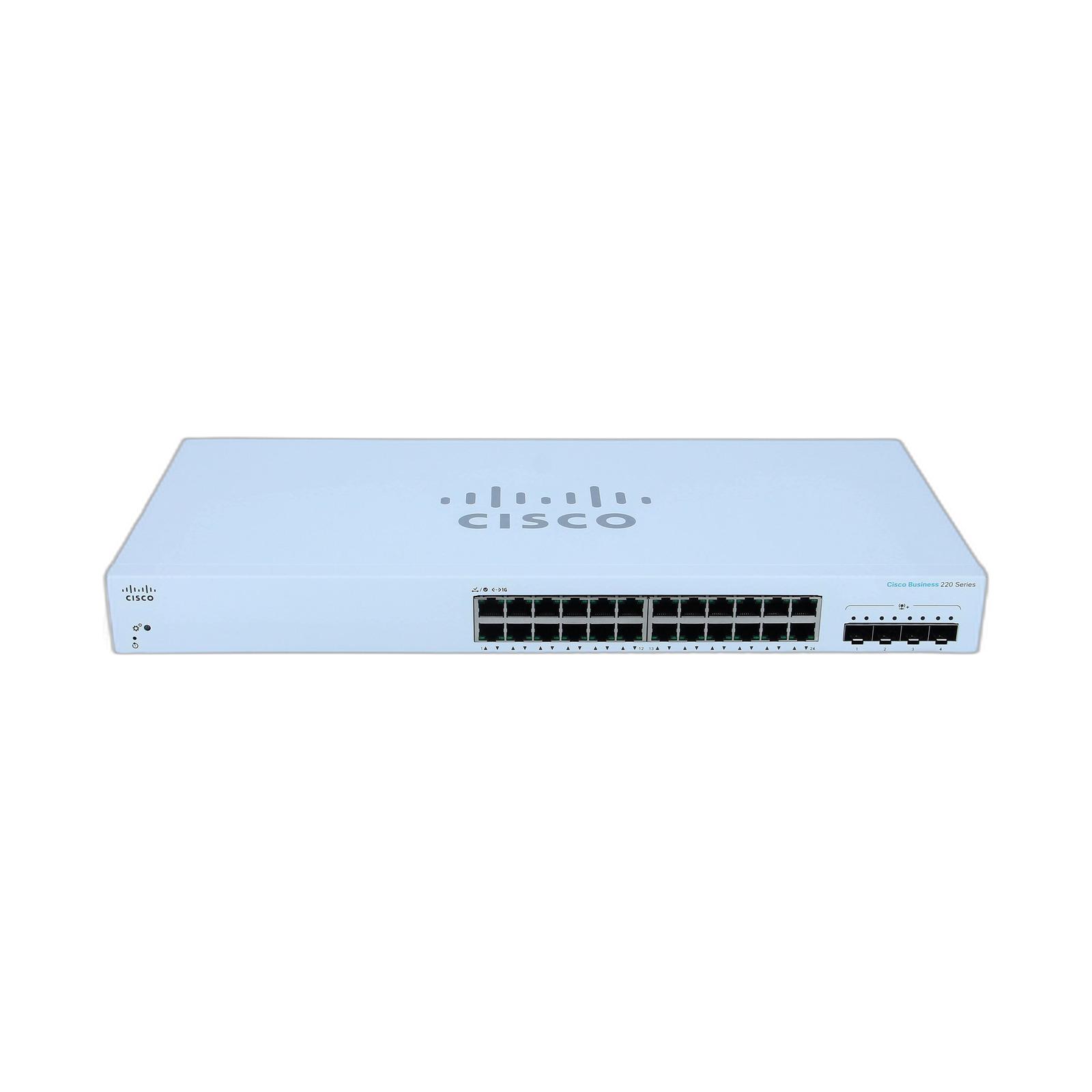 Cisco CBS220-24T-4X-AU CISCO CBS220-24T-4X SMART SWITCH - 24 PORT GE - 4X10G SFP+ - 3-YEAR LIMITED HARDWARE WARRANTY (CBS220-24T-4X-AU)