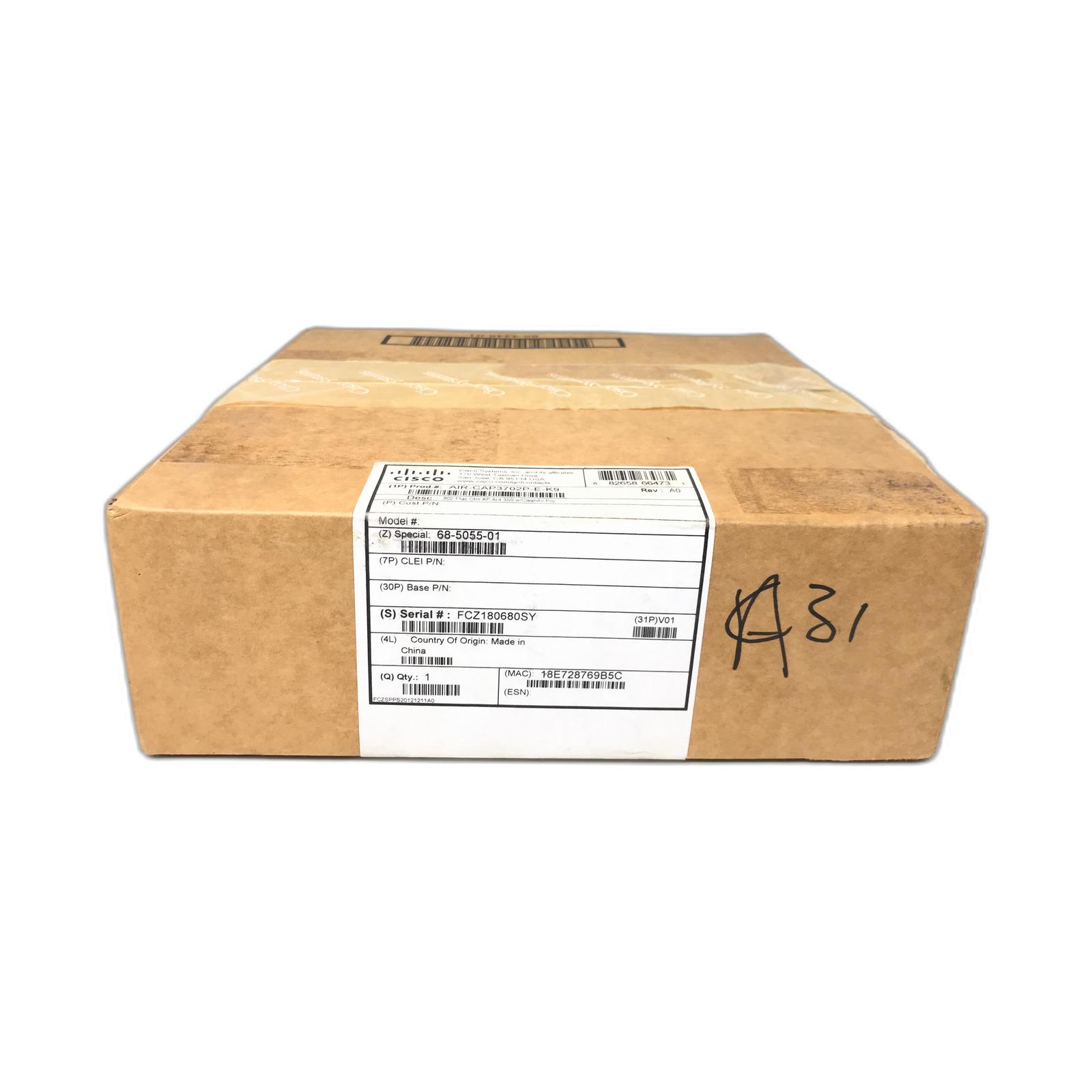 Cisco AIR-CAP3702P-E-K9 802.11ac Ctrlr AP 4x4:3SS w/CleanAir;Pro-install;E Reg Dom.