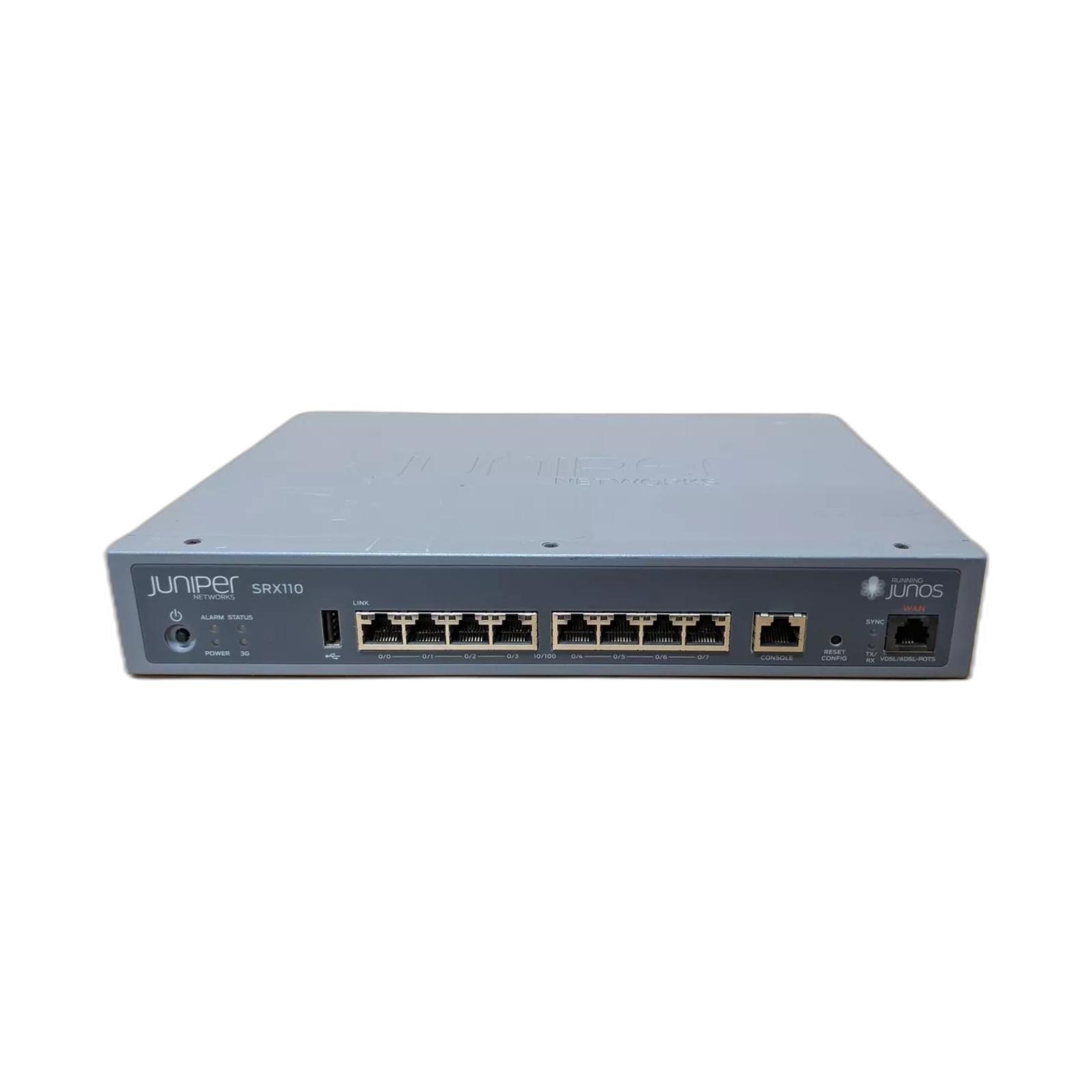 Juniper SRX110H2-VA SRX110 Services Gateway Gateway 100 Mbps 1-Port 1 HE USB 2.0 Rac