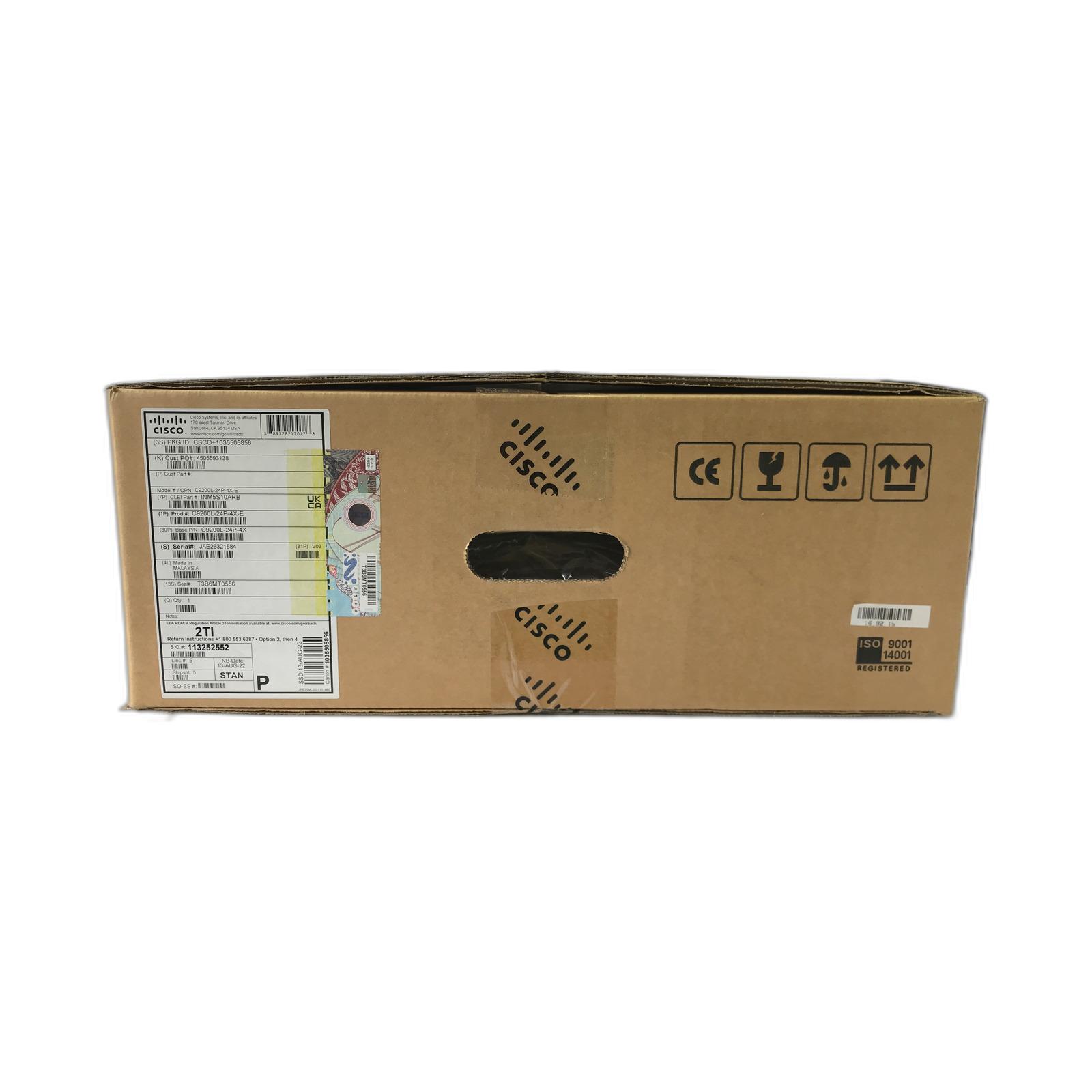 Cisco C9200L-24P-4X-E= CISCO - Catalyst 9200L 24-port PoE+, 4 x 10G, NW-E, Spare