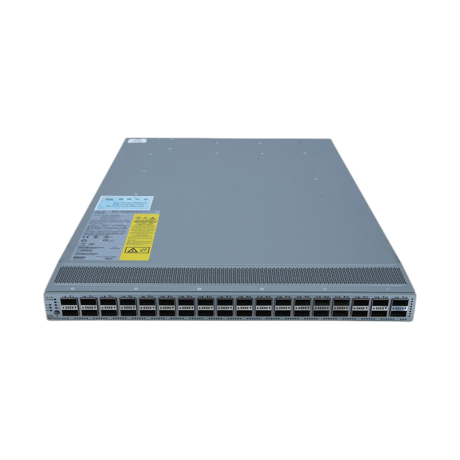 Cisco N9K-C9336C-FX2 PYP:NEXUS 9300 SERIES. 36P 40/100G QSFP28