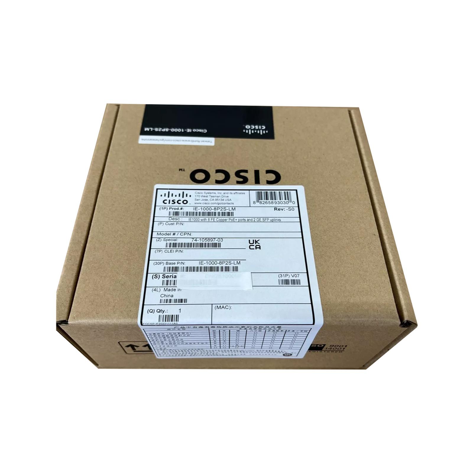 Cisco IE-1000-8P2S-LM Cisco IE-1000 GUI BASED L2 POE SWITCH. 2 GE SF