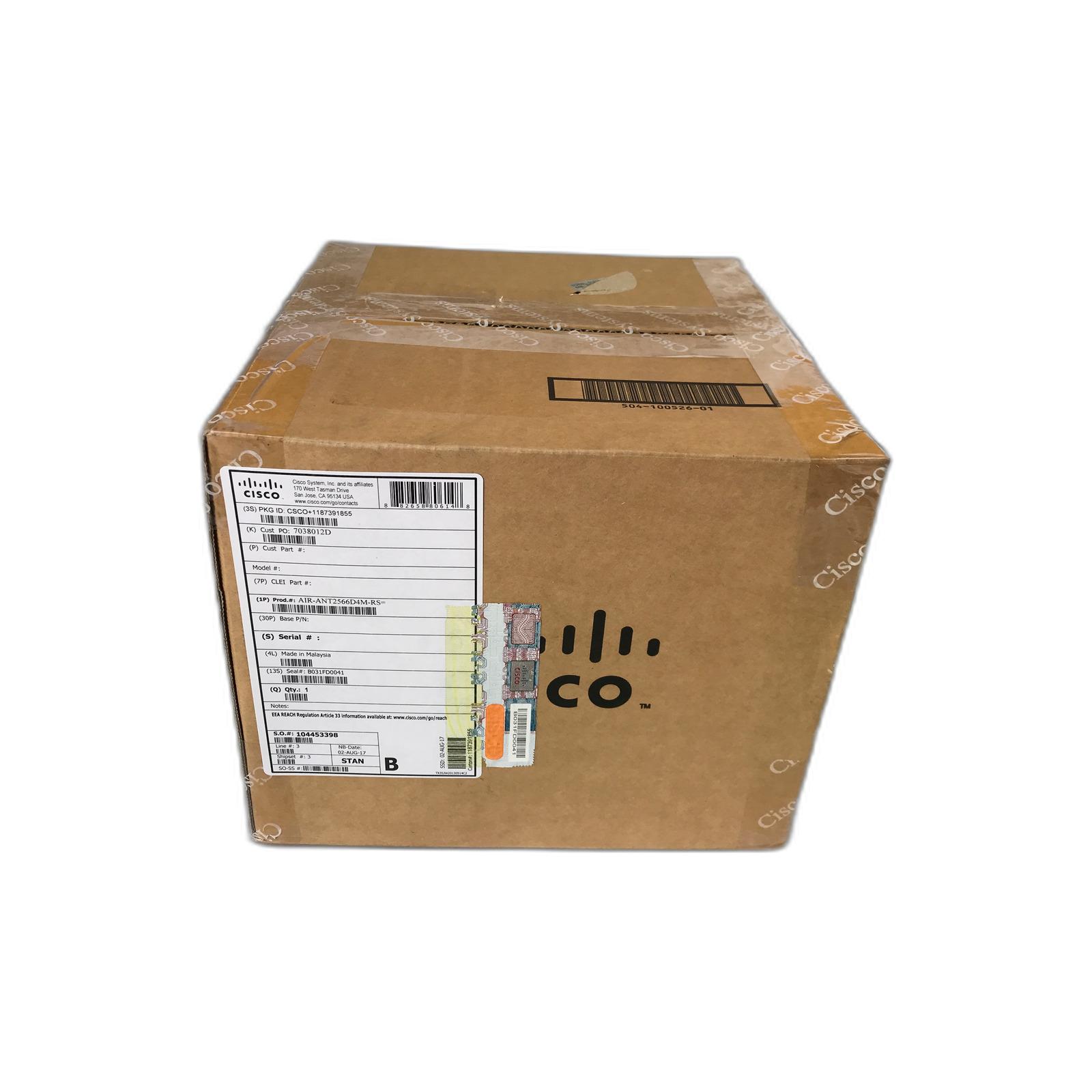Cisco AIR-ANT2566D4M-RS 2.4GHz/5GHz 6 dBi 60 Deg. Patch Ant, 4-port, RP-TNC, Self ID.