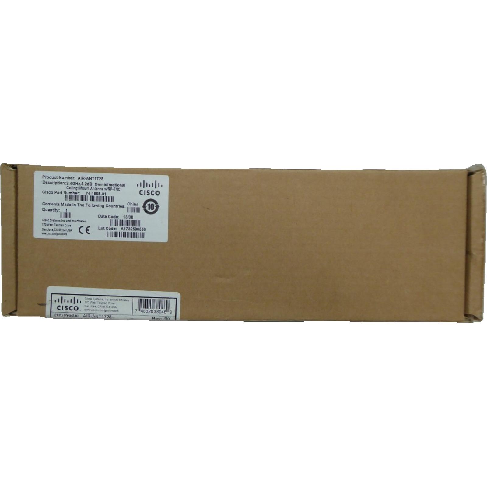 Cisco AIR-ANT1728 2.4 GHz, 5.2 dBi Ceiling Omni Ant. w/RP-TNC Connector