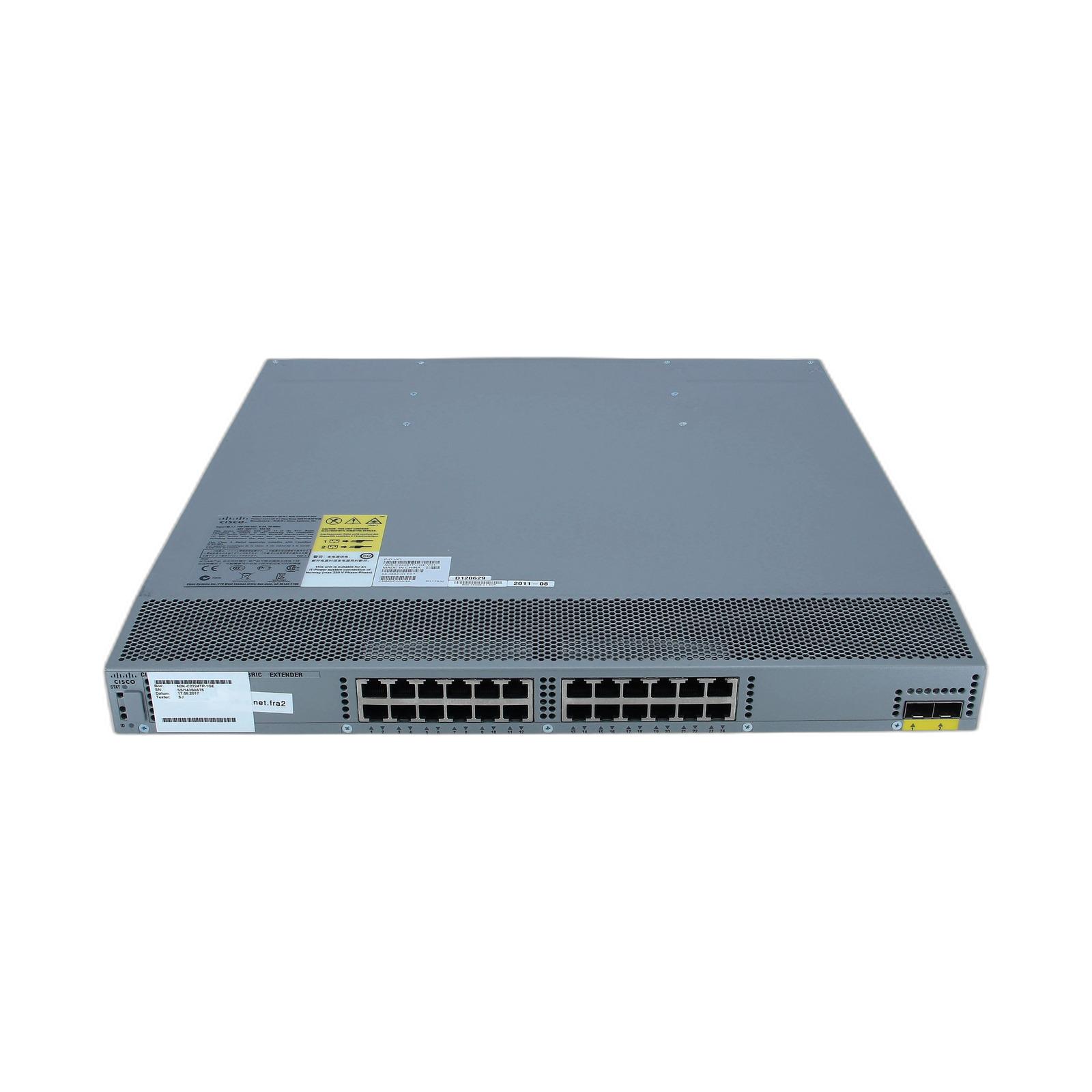 Cisco N2K-C2224TP-1GE N2K GE, 2 AC PS, 1 Fan (Std Air), 24x100/1000-T+2x10GE