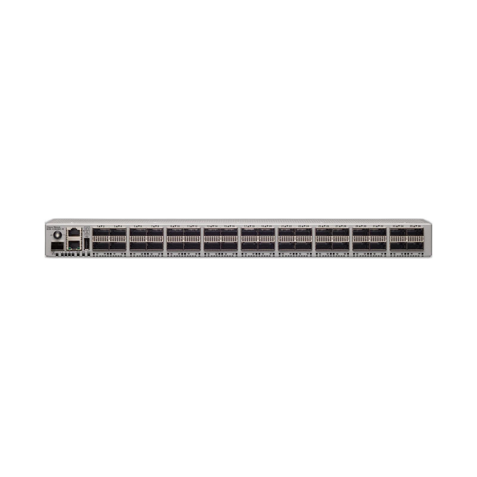 Cisco N3K-C3636C-R Cisco N3K-C3636C-R Nexus 3636C-R switch, 36p QSFP28 MACSEC