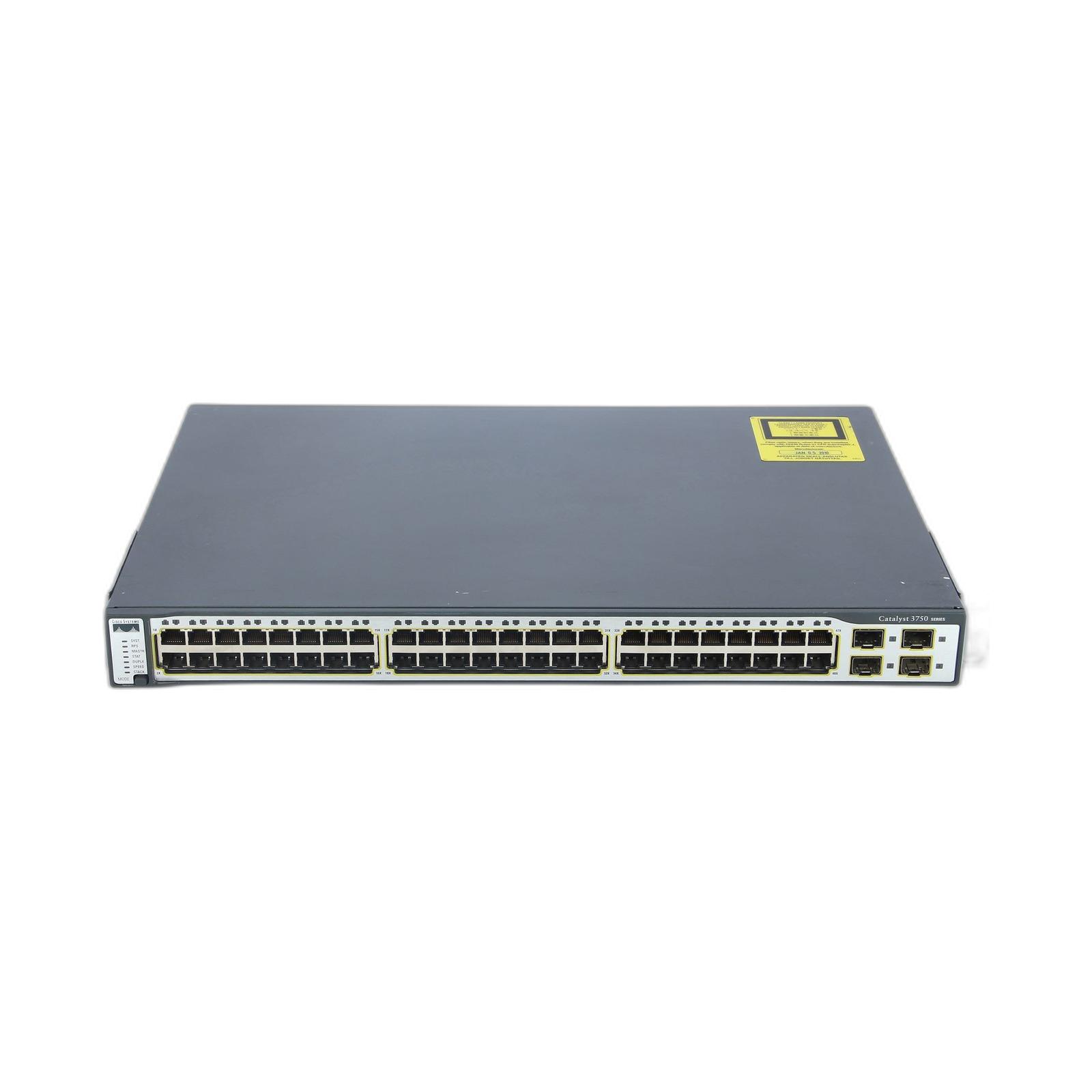 Cisco WS-C3750-48TS-E Catalyst 3750 48 10/100 + 4 SFP Enhanced Multilayer Image