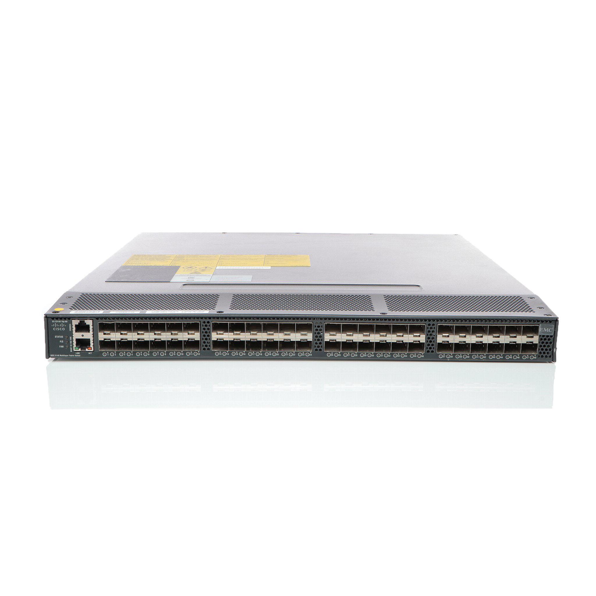 Cisco DS-C9148D-8G16P-K9 MDS 9148 with 16p enabled, 16x8GFC SW optics, 2 PS