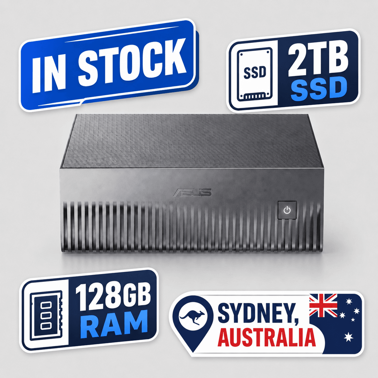 GX10-GG0020BN ASUS Ascent GX10 Mini Desktop AI Supercomputer – NVIDIA GB10 Grace Blackwell 128GB/2TB