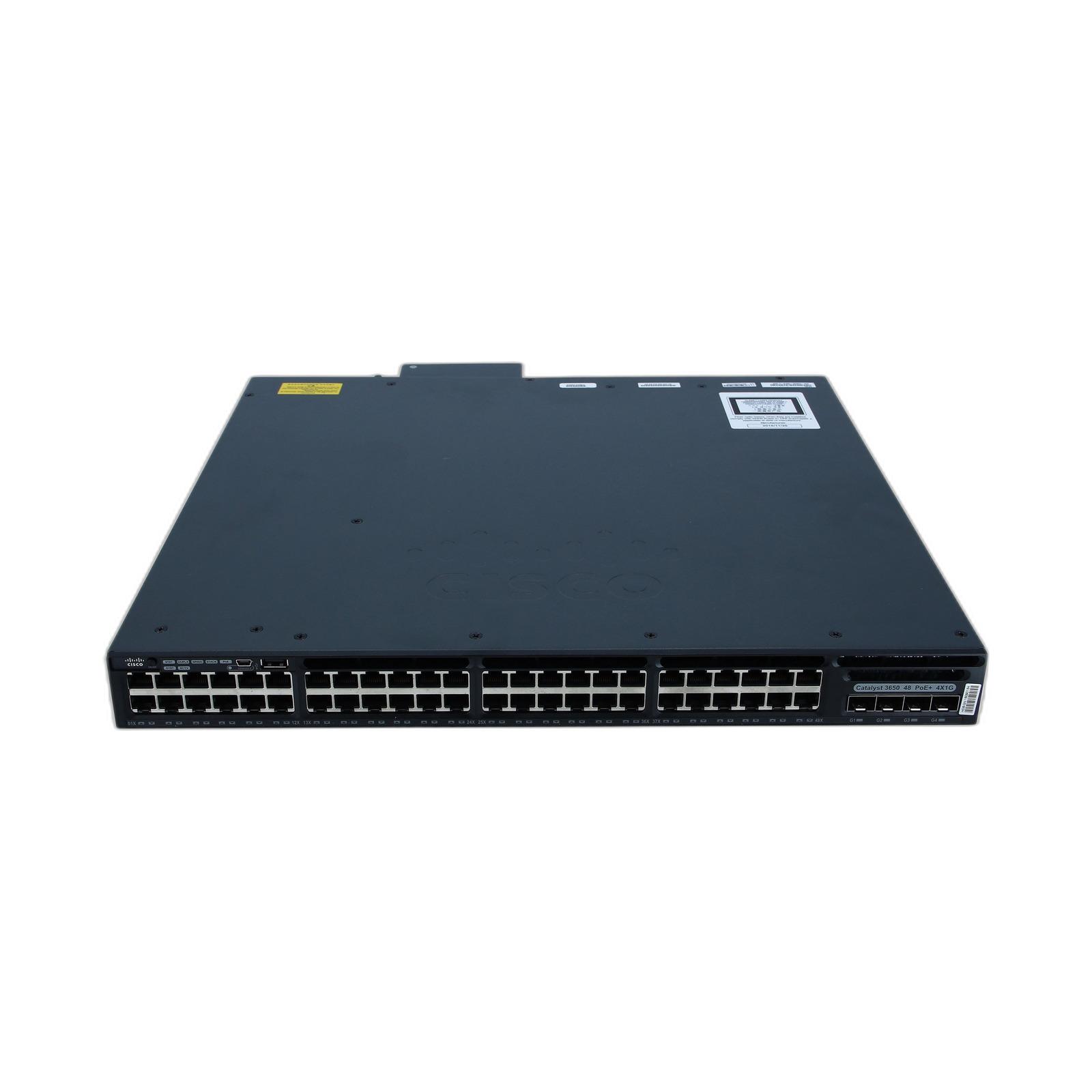 Cisco WS-C3650-48FS-S Cisco Catalyst 3650 48 Port Full PoE 4x1G Uplink IP Base