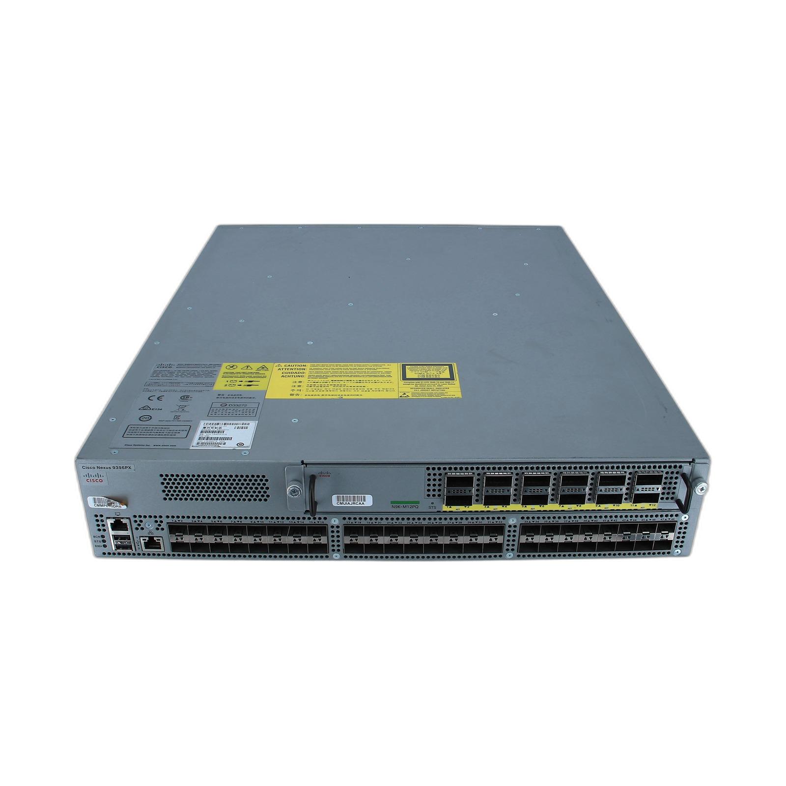 Cisco N9K-C9396PX 48 Ports 1/10G SFP+ 12 Ports 40G QSFP+