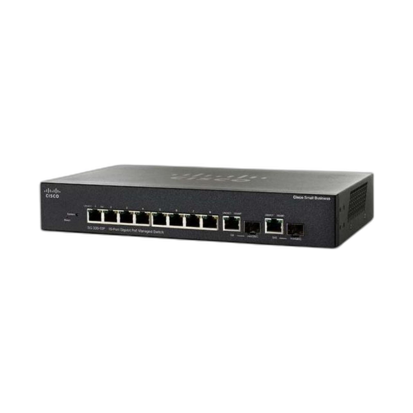 Cisco SG300-10P Small Business 300 Series SG 300-10P 10-port Gigabit PoE Managed Switch