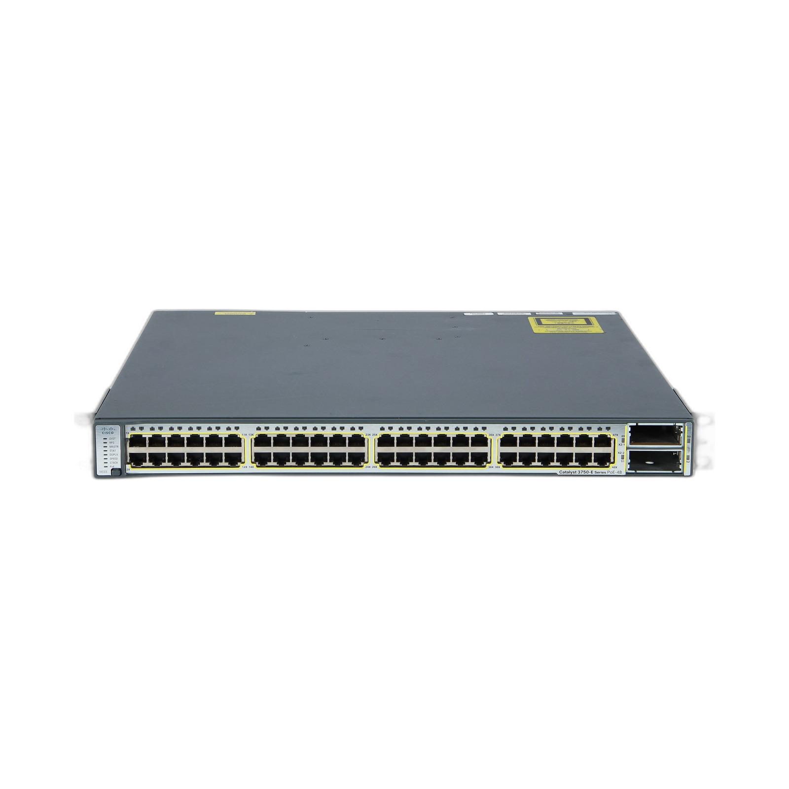 Cisco WS-C3750E-48PD-S Catalyst 3750E 48 10/100/1000 PoE+2*10GE(X2),750W,IPB s/w