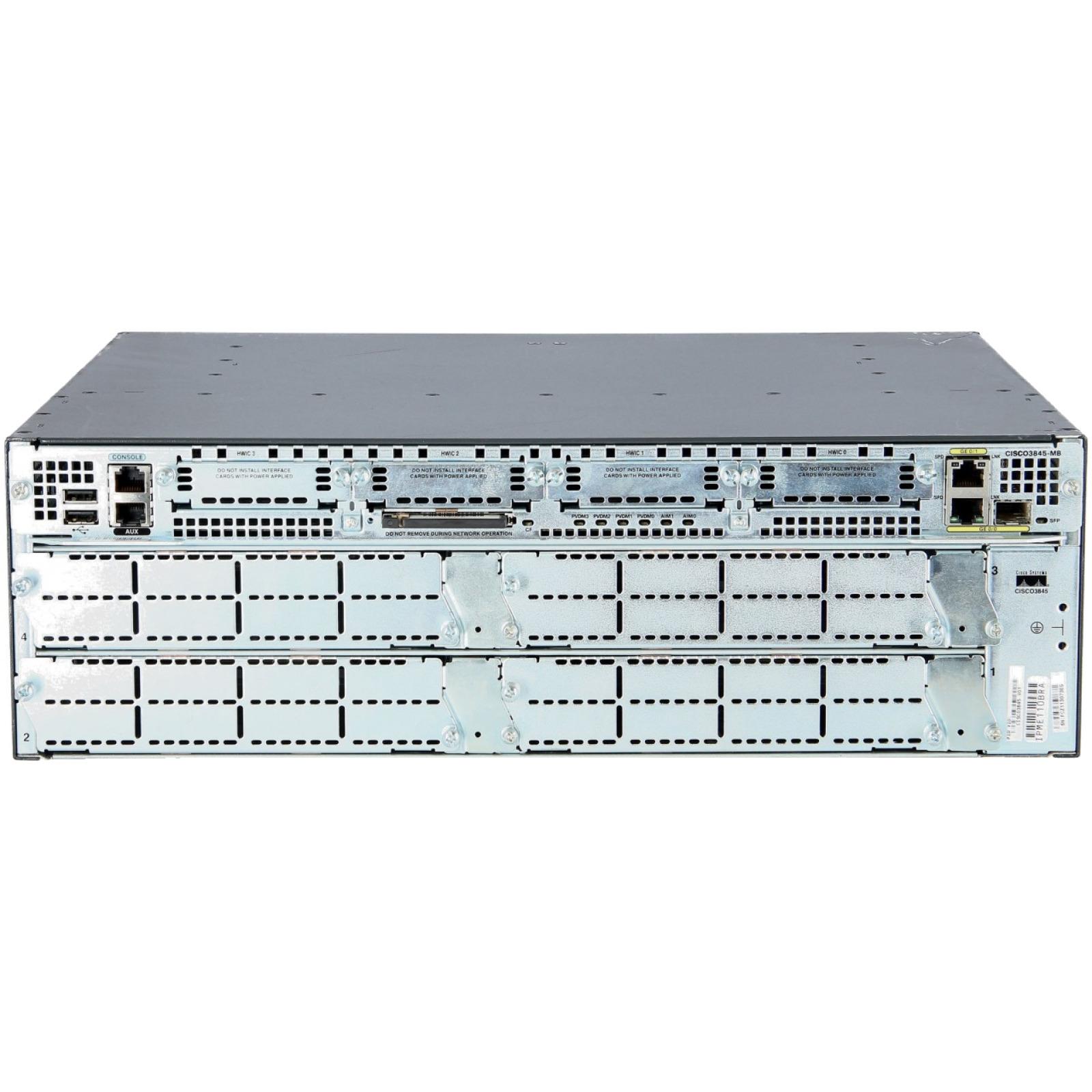 Cisco C3845-VSEC/K9 3845 Voice Security Bundle,PVDM2-64,Adv IP Serv,128F/512D