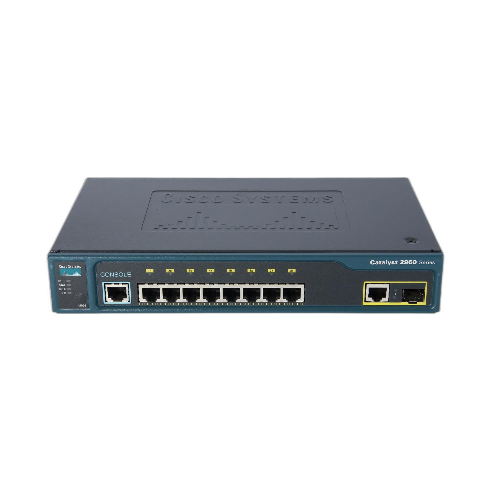 Cisco WS-C2960-8TC-L Catalyst 2960 8 10/100 + 1 T/SFP LAN Base Image