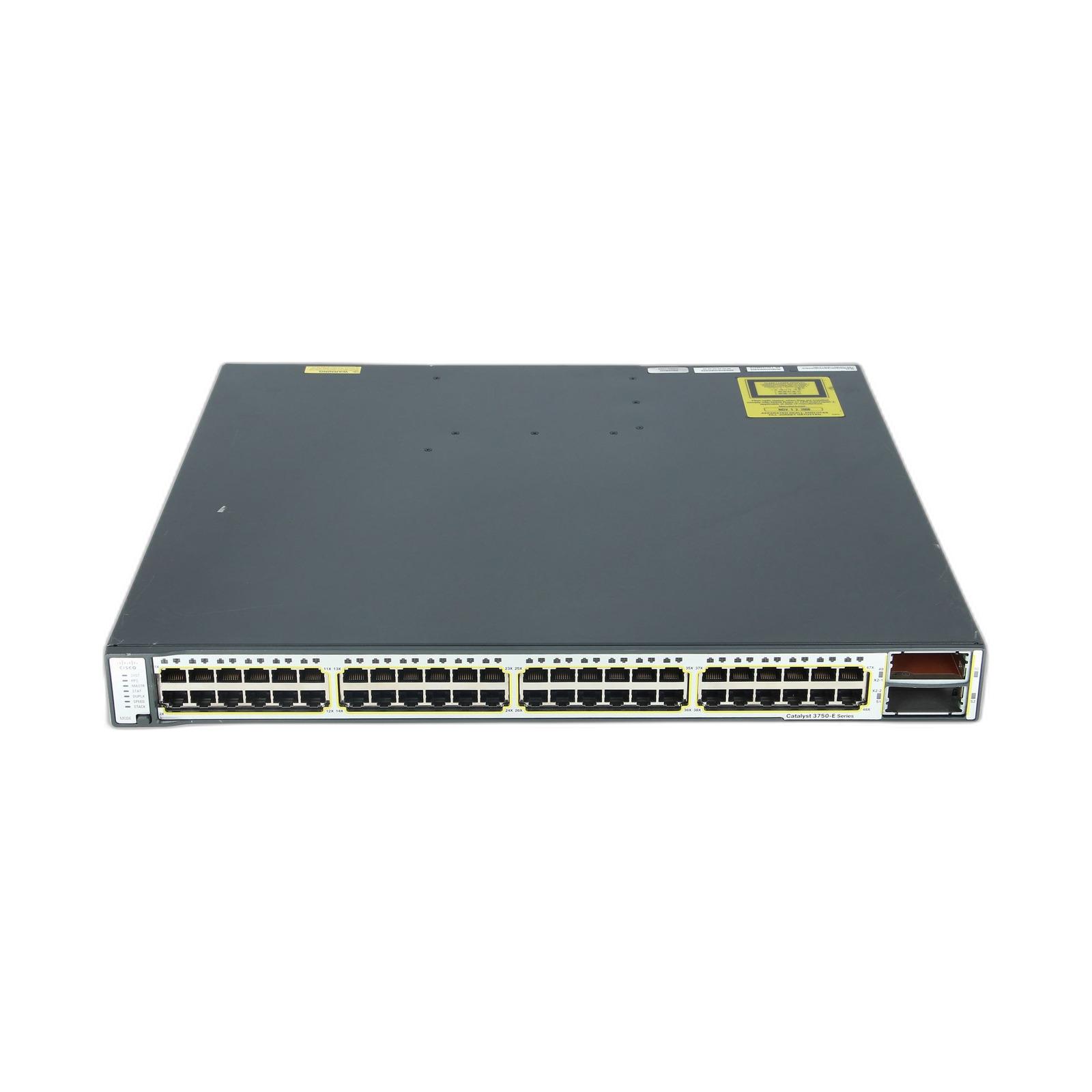 Cisco WS-C3750E-48TD-E Catalyst 3750E 48 10/100/1000+2*10GE(X2),265W,IPS s/w