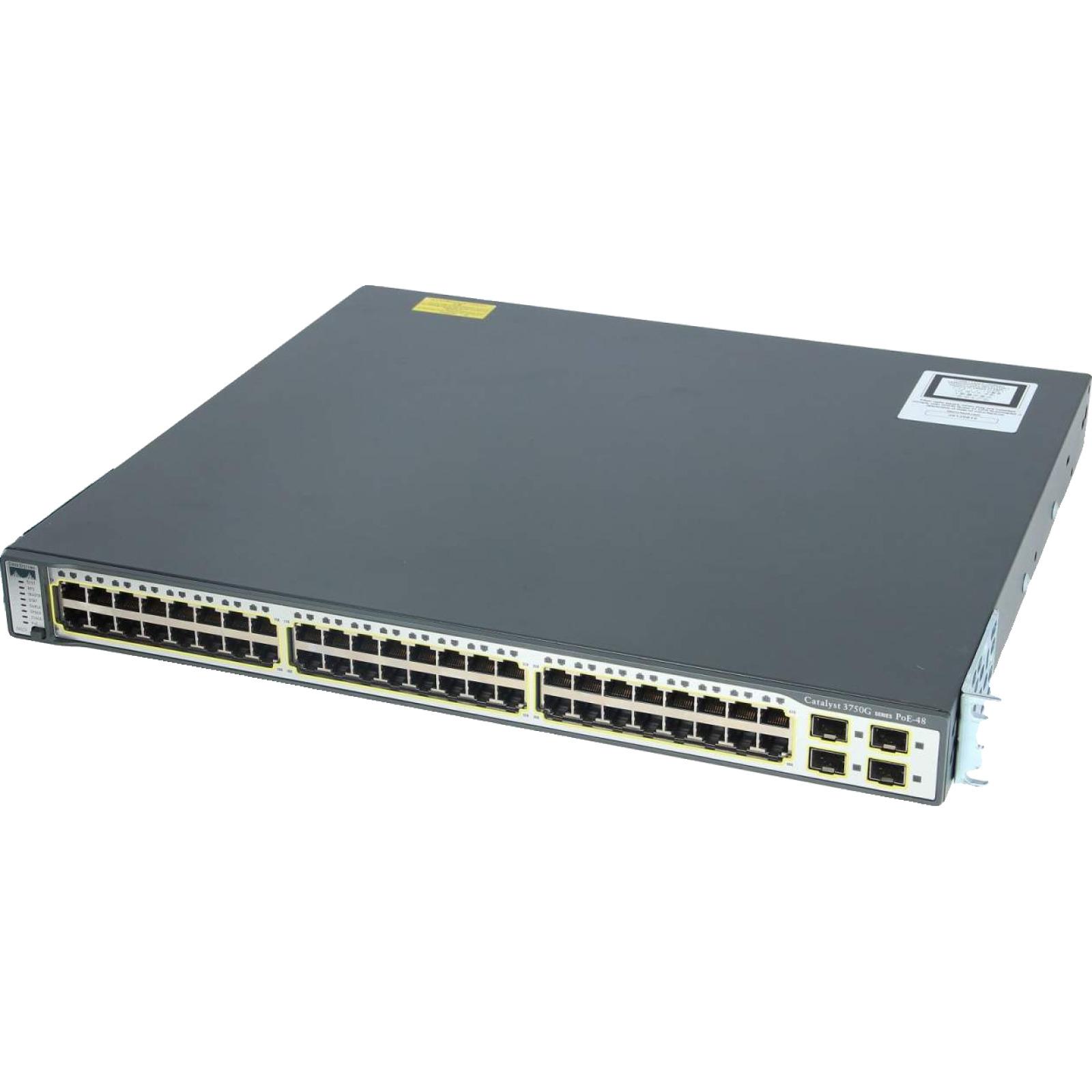 Cisco WS-C3750G-48PS-S Catalyst 3750 48 10/100/1000T PoE + 4 SFP Standard Image