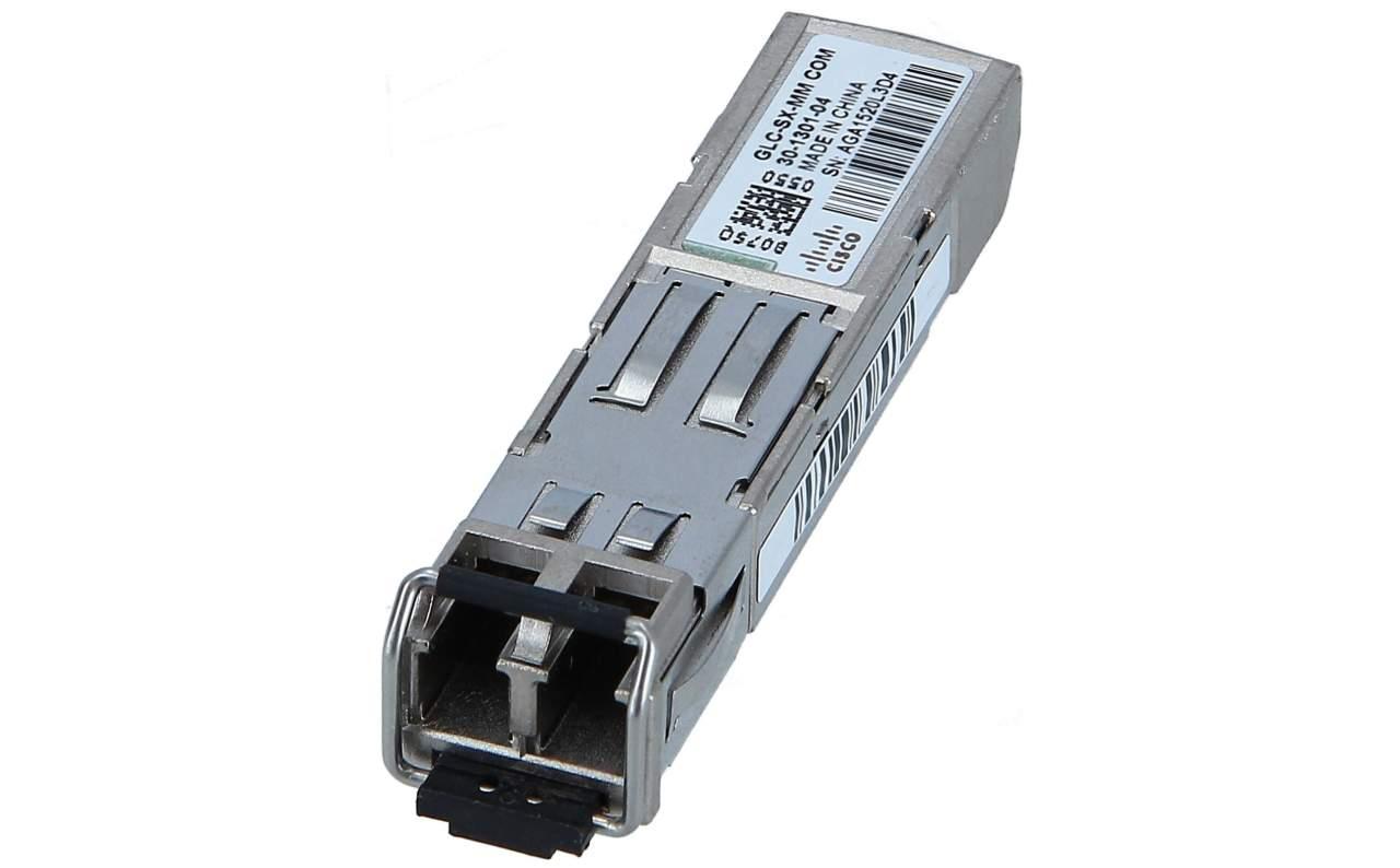 Cisco GLC-SX-MM= SFP (mini-GBIC) transceiver module GigE 1000Base-SX LC/PC multi-mode up to 550 m 850 nm