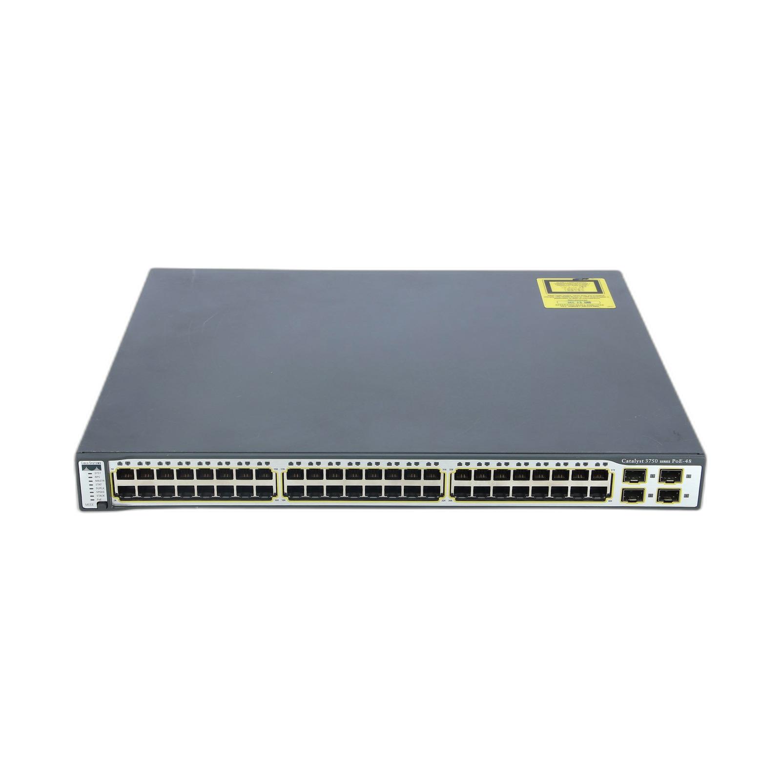 Cisco WS-C3750G-48PS-E Catalyst 3750 48 10/100/1000T PoE + 4 SFP Enhanced Image