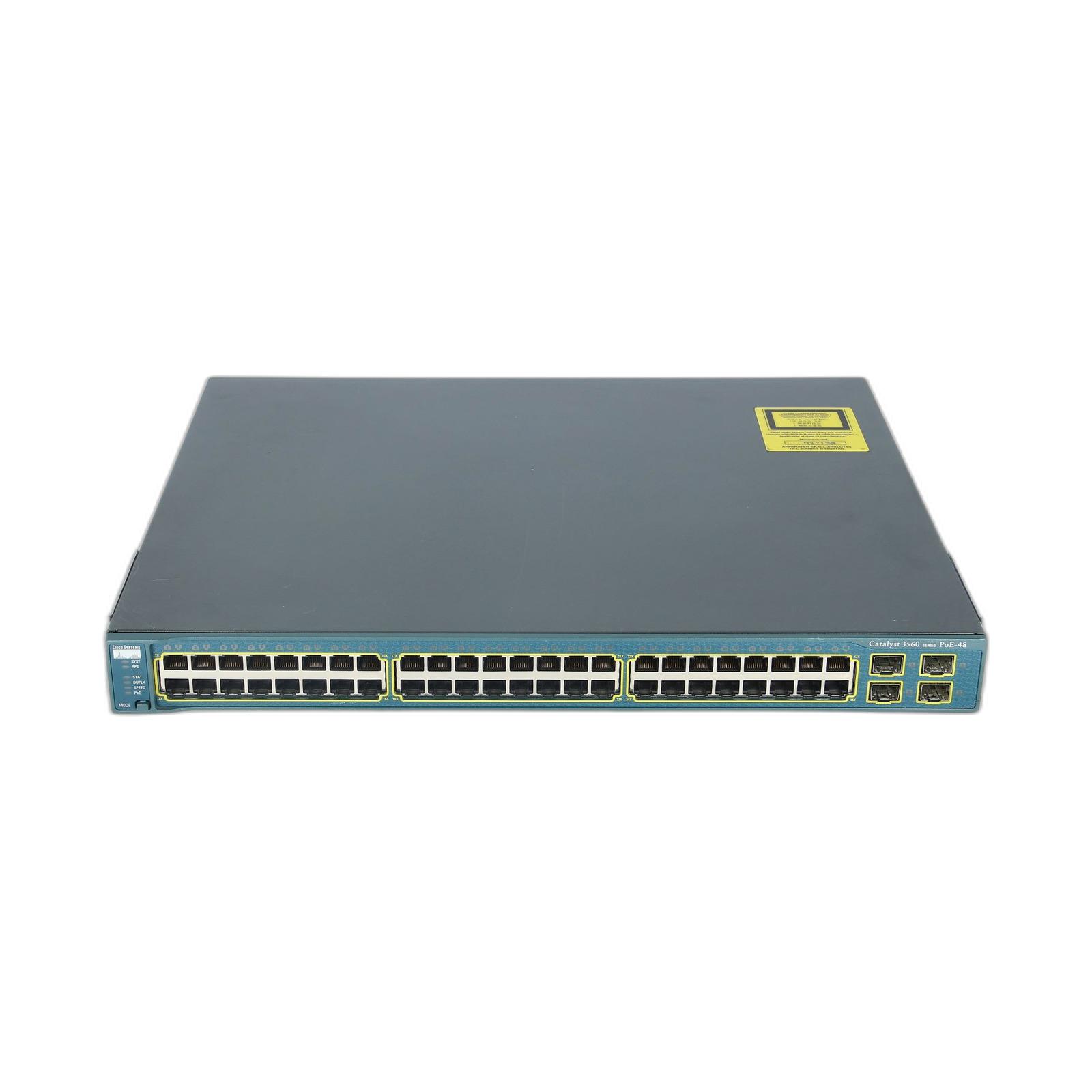 Cisco WS-C3560-48PS-E Catalyst 3560 48 10/100 PoE + 4 SFP Enhanced Image