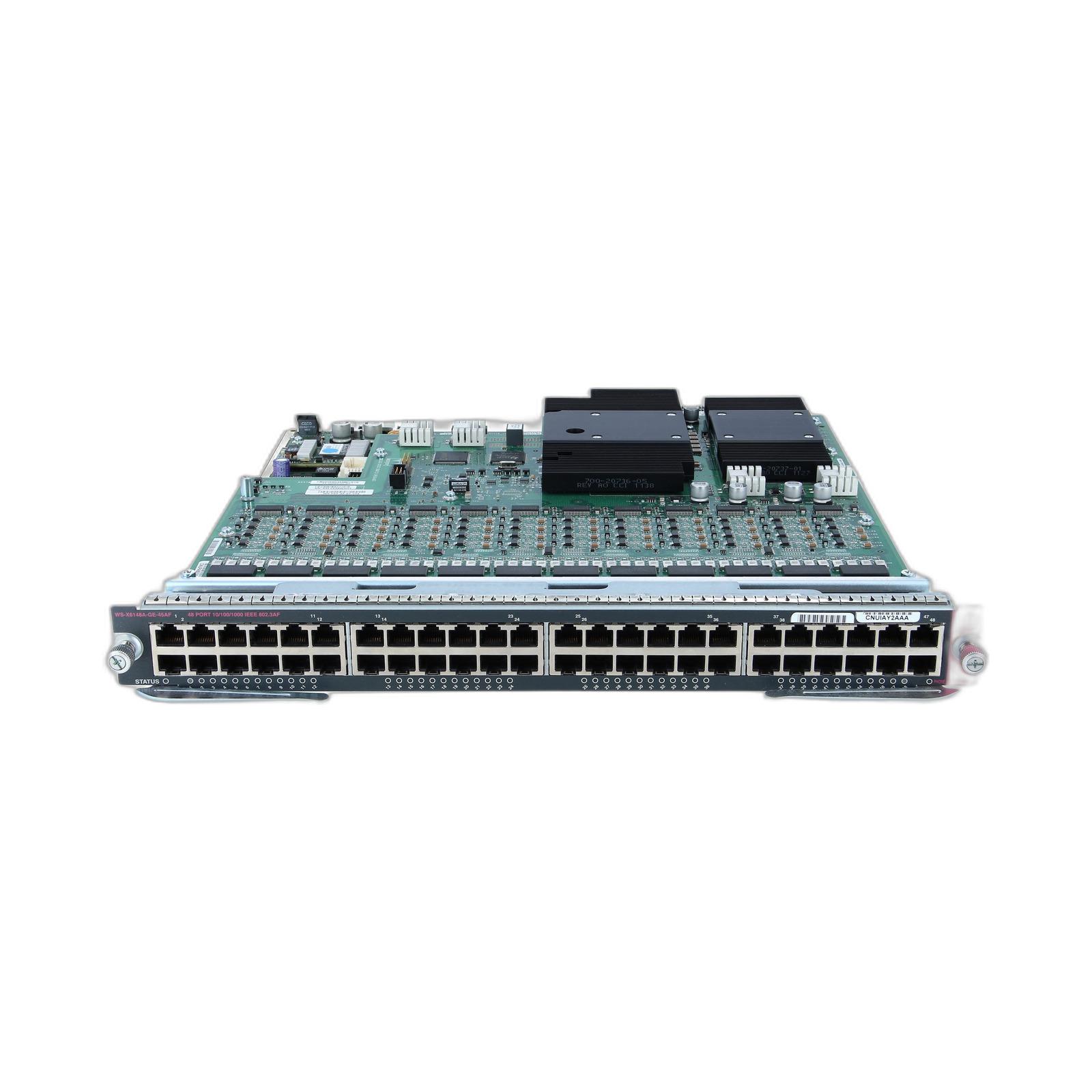 Cisco WS-X6148A-45AF Catalyst 6500 48-Port PoE 802.3af 10/100,card w/TDR
