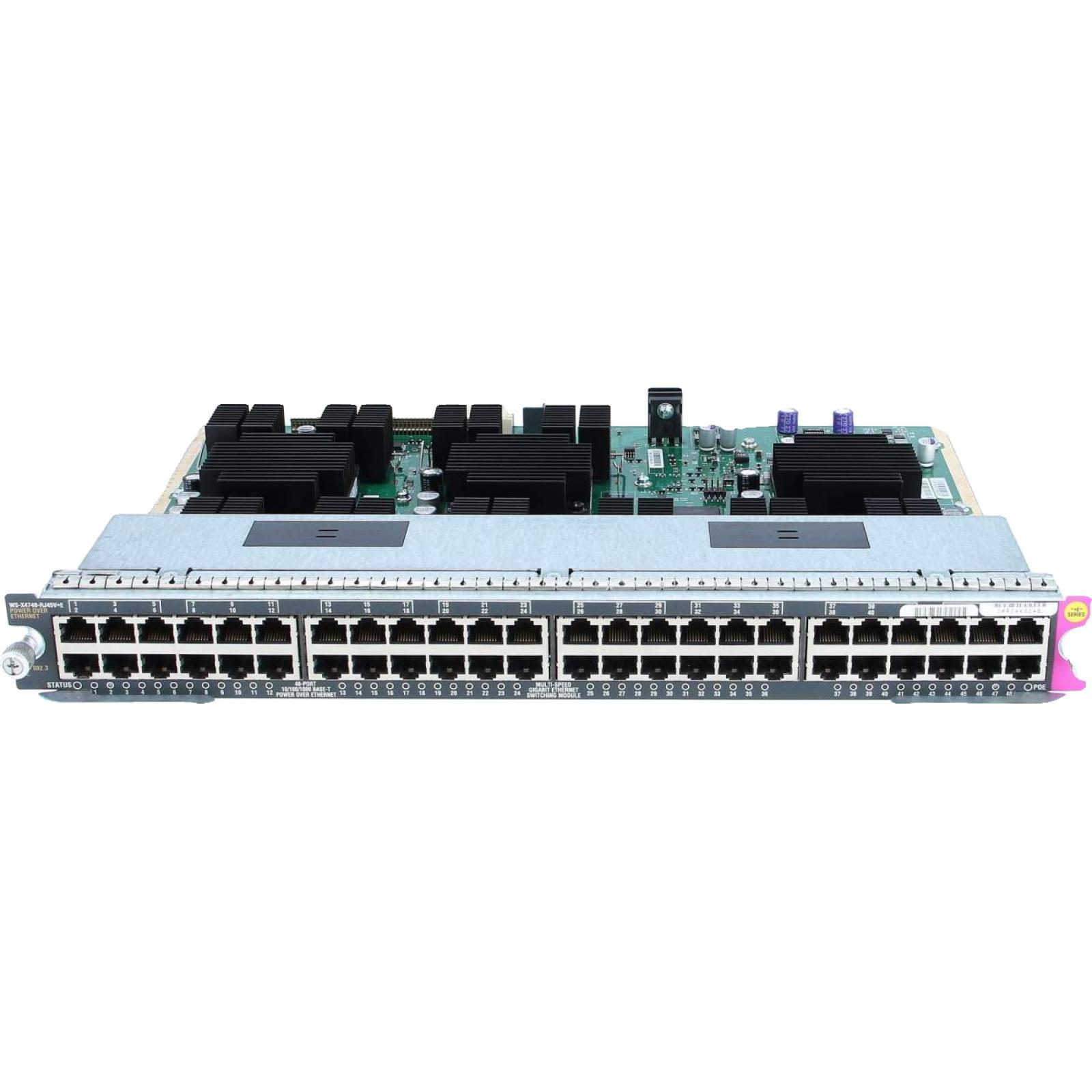 Cisco WS-X4748-RJ45V+E= Catalyst 4500E 48-Port PoE 802.3at 10/100/1000(RJ45)