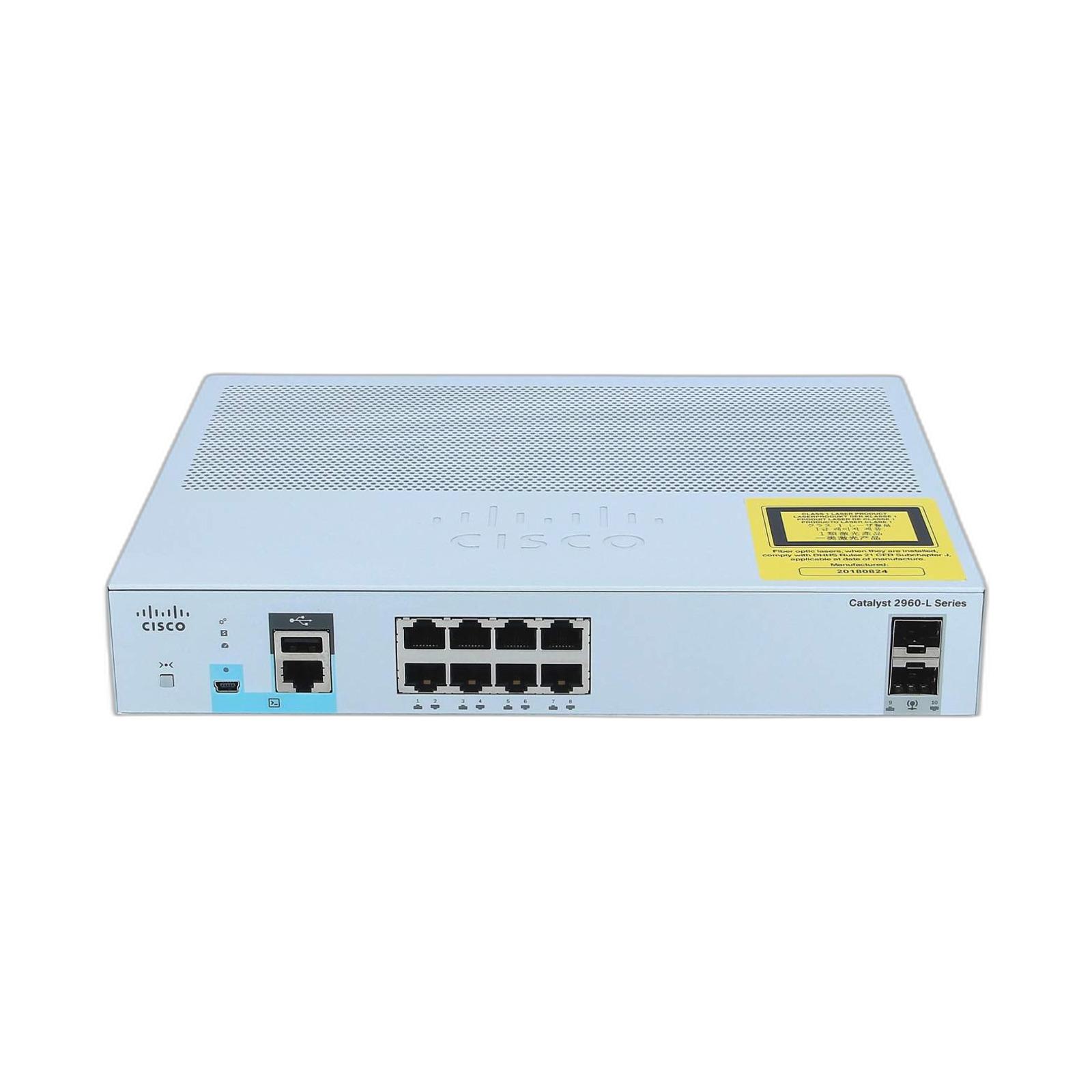 Cisco WS-C2960L-8TS-LL Catalyst 2960L-8TS-LL Switch verwaltet 8 x 10/100/1000 + 2 x Gigabit SFP (Uplink)