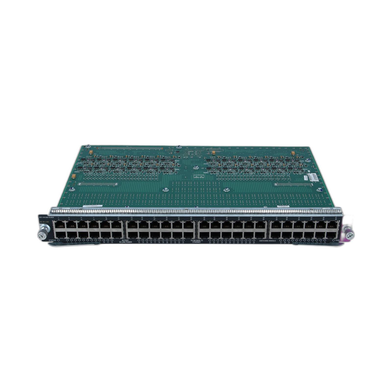 Cisco WS-X4148-RJ45V C4500prestdPoE10/10048-PortsRJ45