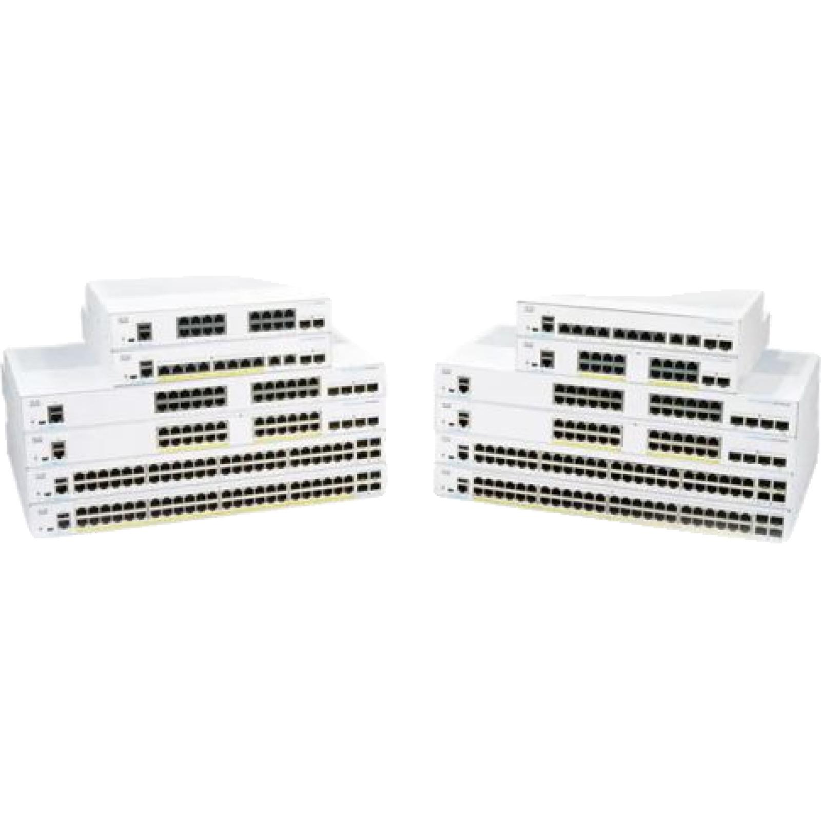 Cisco CBS350-48T-4X Cisco Business 350 Series 350-48T-4X - Switch - L3 - managed - 48 x 10/100/1000 + 4 x 10 Gigabit SFP+ - rack-mountable