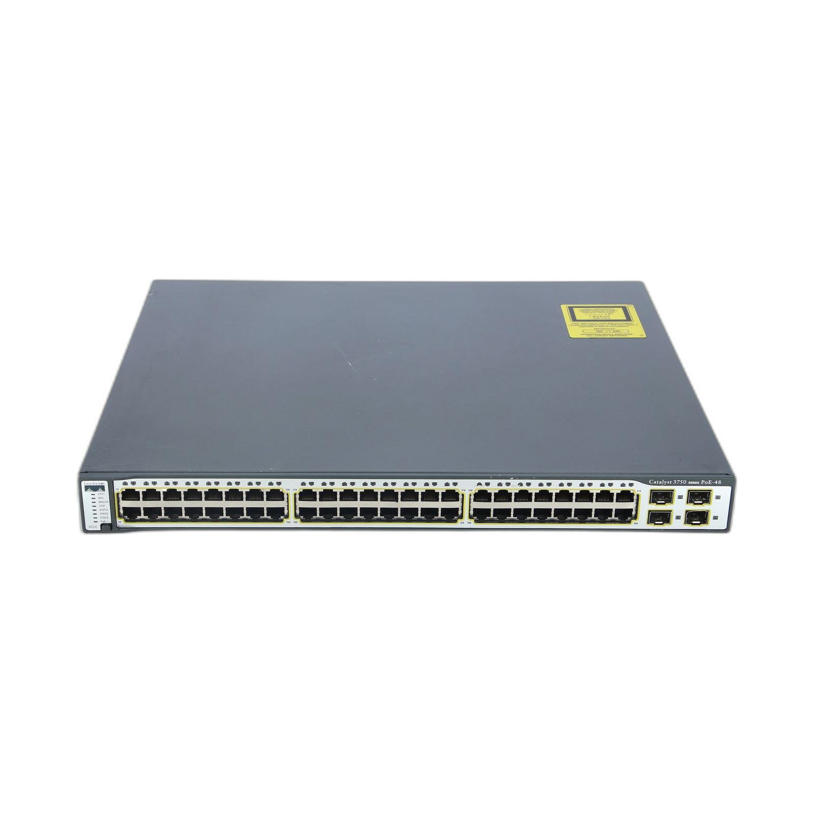 Cisco WS-C3750-48PS-S Catalyst 3750 48 10/100 PoE + 4 SFP Standard Image